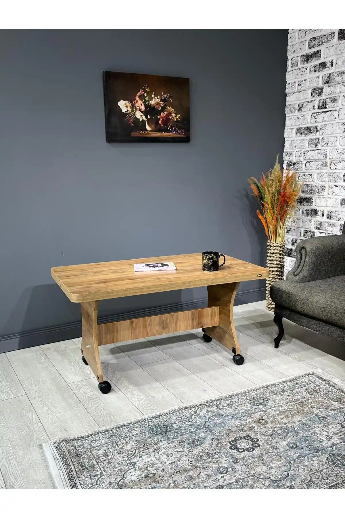 Hey Modüler Mobilya Ada Tekerlekli Orta Sehpa: Şık ve Fonksiyonel Tasarım