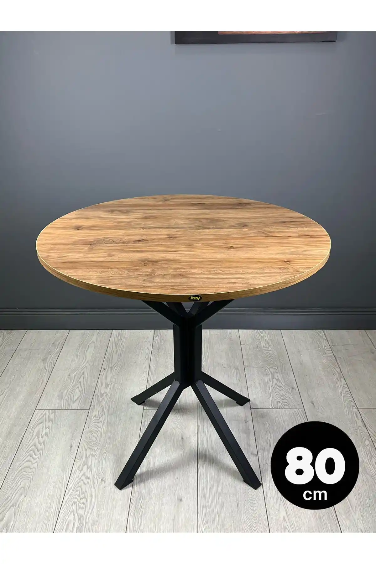 Hey Saray Ceviz Yuvarlak Mutfak Yemek Masası: Modern ve Dayanıklı Tasarım Özellikleri