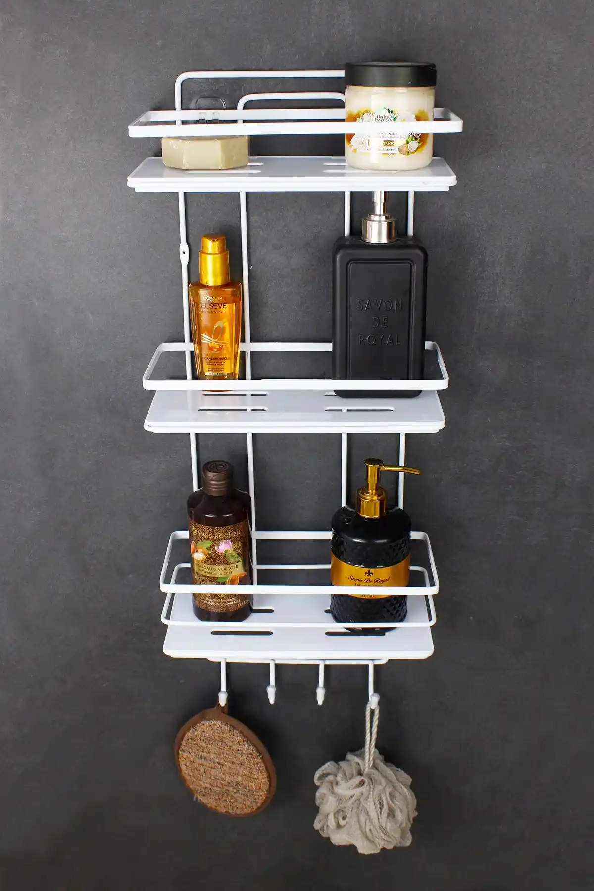 HIMYHOME Beyaz ve Siyah Üçlü Banyo Raflarının Karşılaştırması ve Özellikleri