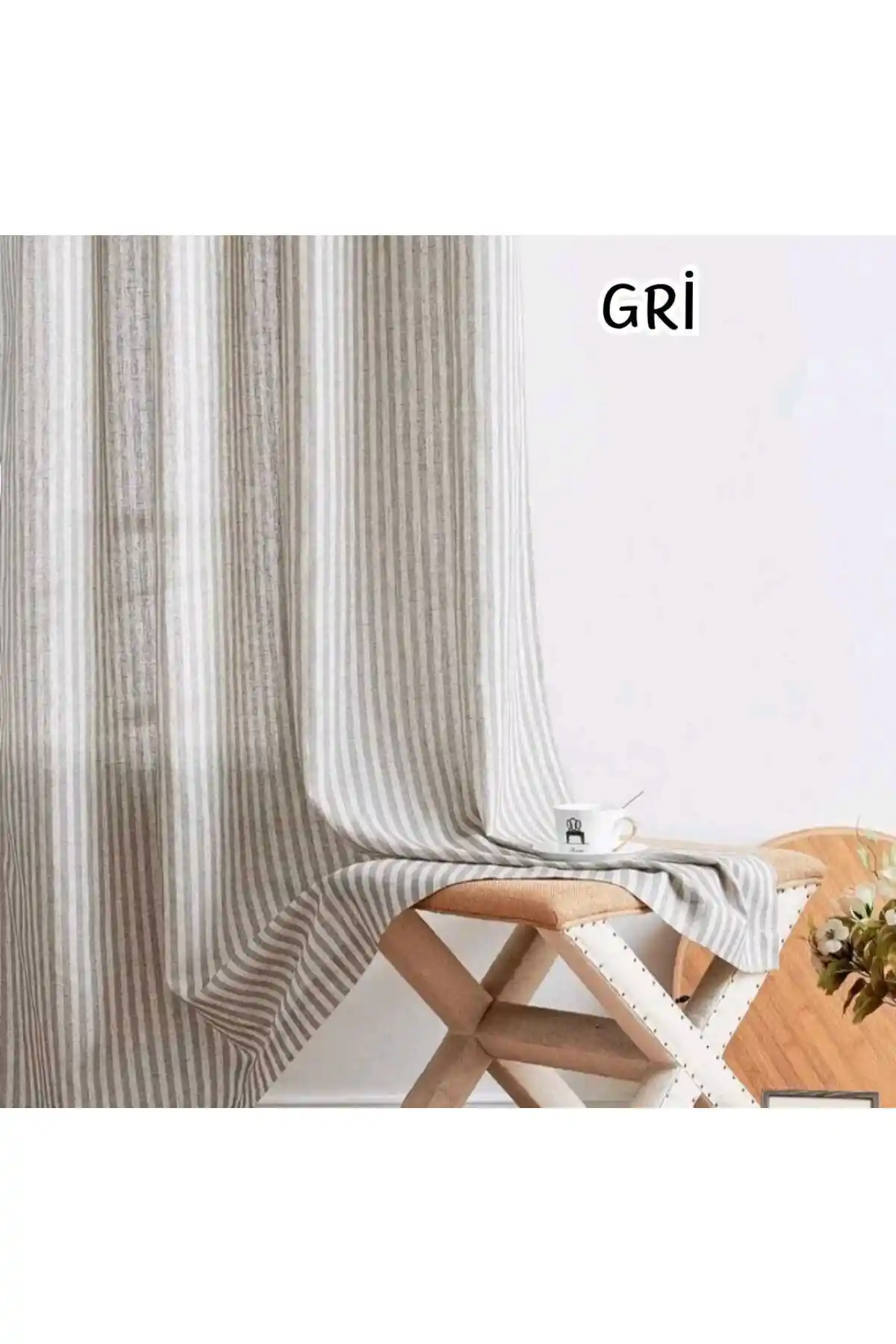 HOME ART ATELIER El Yapımı Doğal Vintage Gri Keten Perde: Şıklık ve Fonksiyonellik Bir Arada