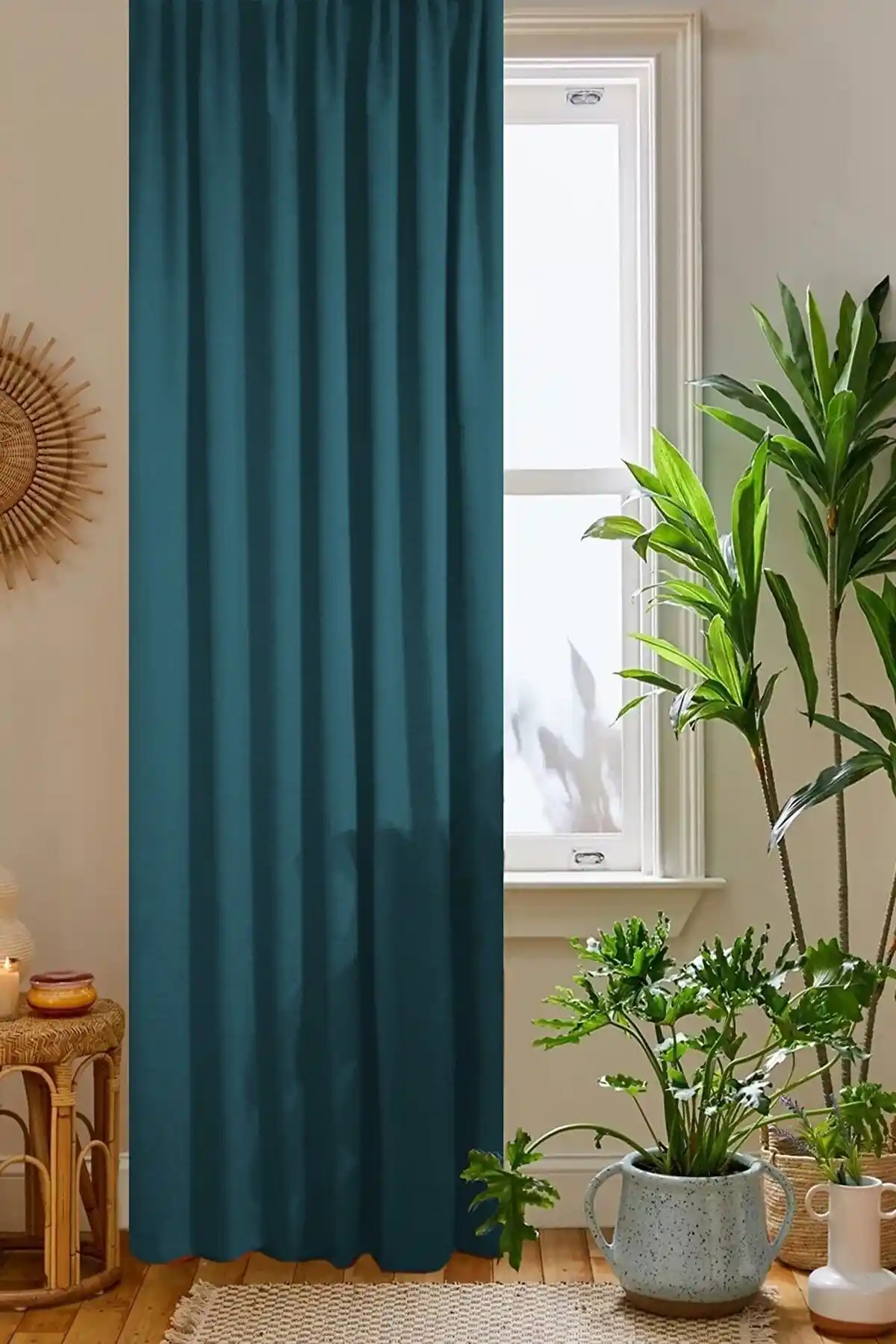 Home Color Home Petrol Petek Kadife Dokulu Fon Perde Modern ve Şık Tasarımıyla Göz Kamaştırıyor