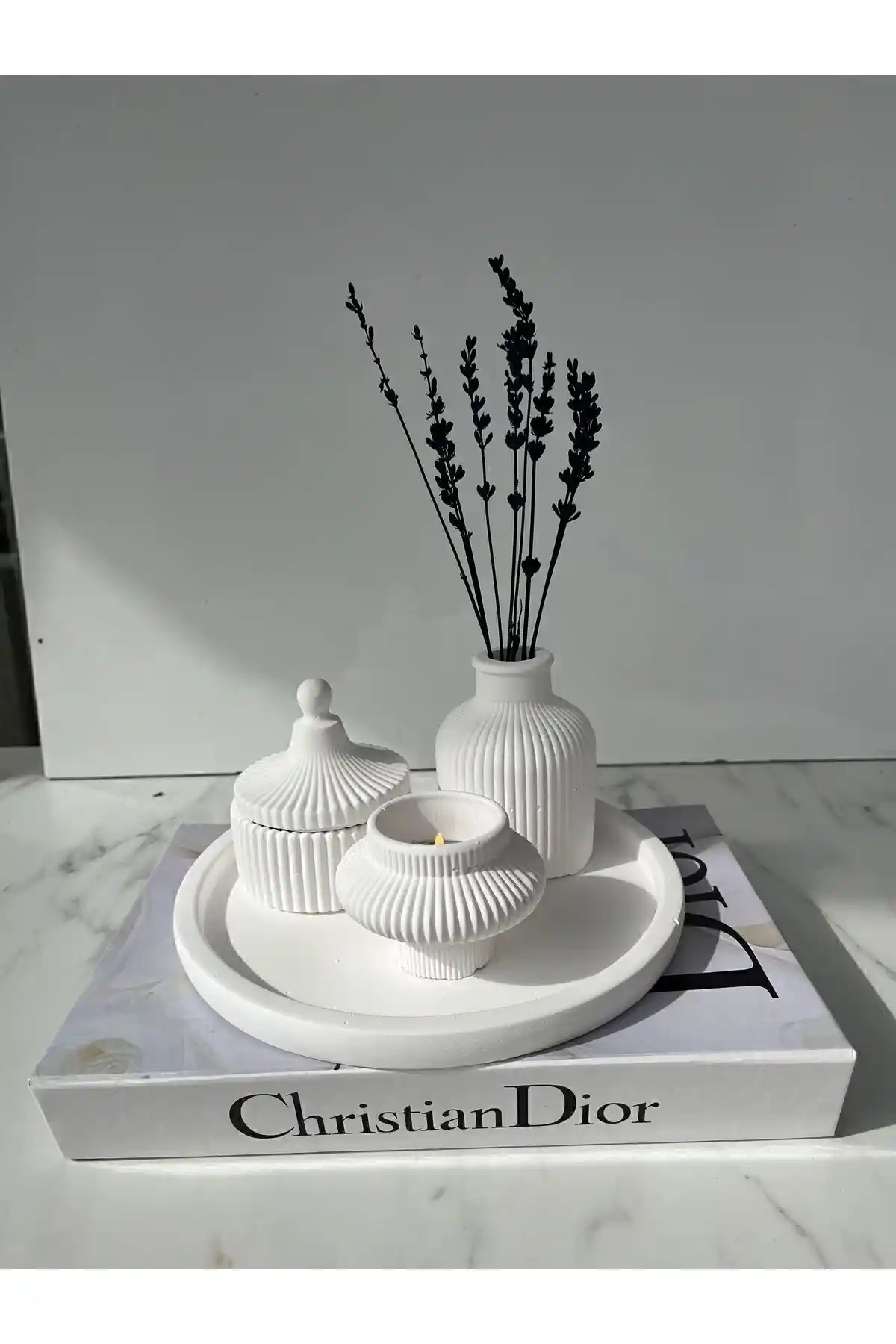 Home Sibel/Ela Tasarım Dekoratif Vazo Seti Modern ve Şık İç Mekan Dekorasyonu İçin