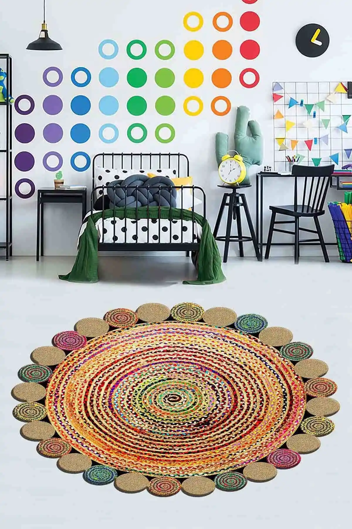 Homefesto Yuvarlak Halı Modern ve Şık Tasarımıyla Ev Dekorasyonunu Tamamlar