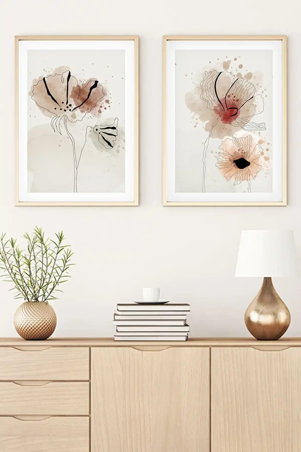 Huhuli Ahşap Çerçeveli Soyut Tablo Huhu22 Modern Dekorasyon İçin Şık ve Dayanıklı Sanat Parçası