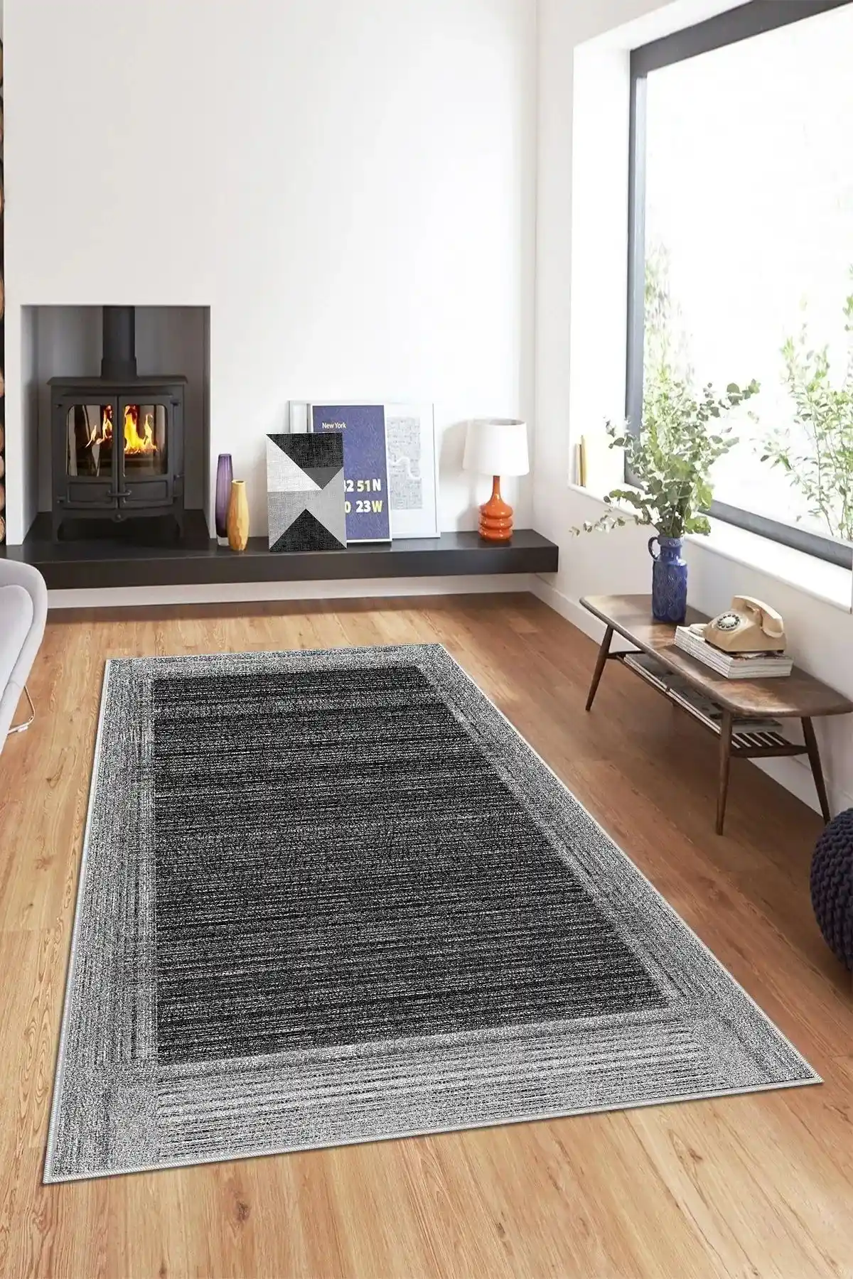 Hülya Home Kırçıl Desenli Dijital Baskı Kaymaz Tabanlı İnce Salon ve Mutfak Halısı