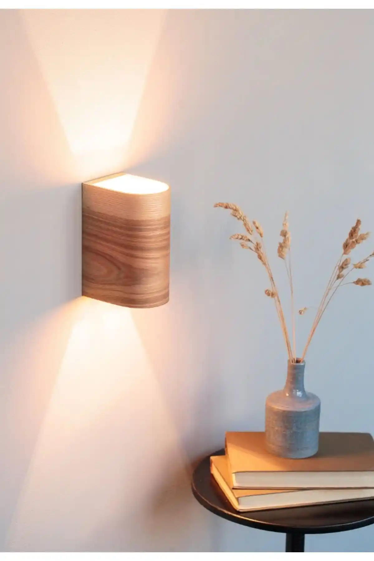 HÜMA Tasarım Bombe Model 3D Ahşap Halatlı Rustik Duvar Aplikası Dekoratif ve Fonksiyonel Tasarım