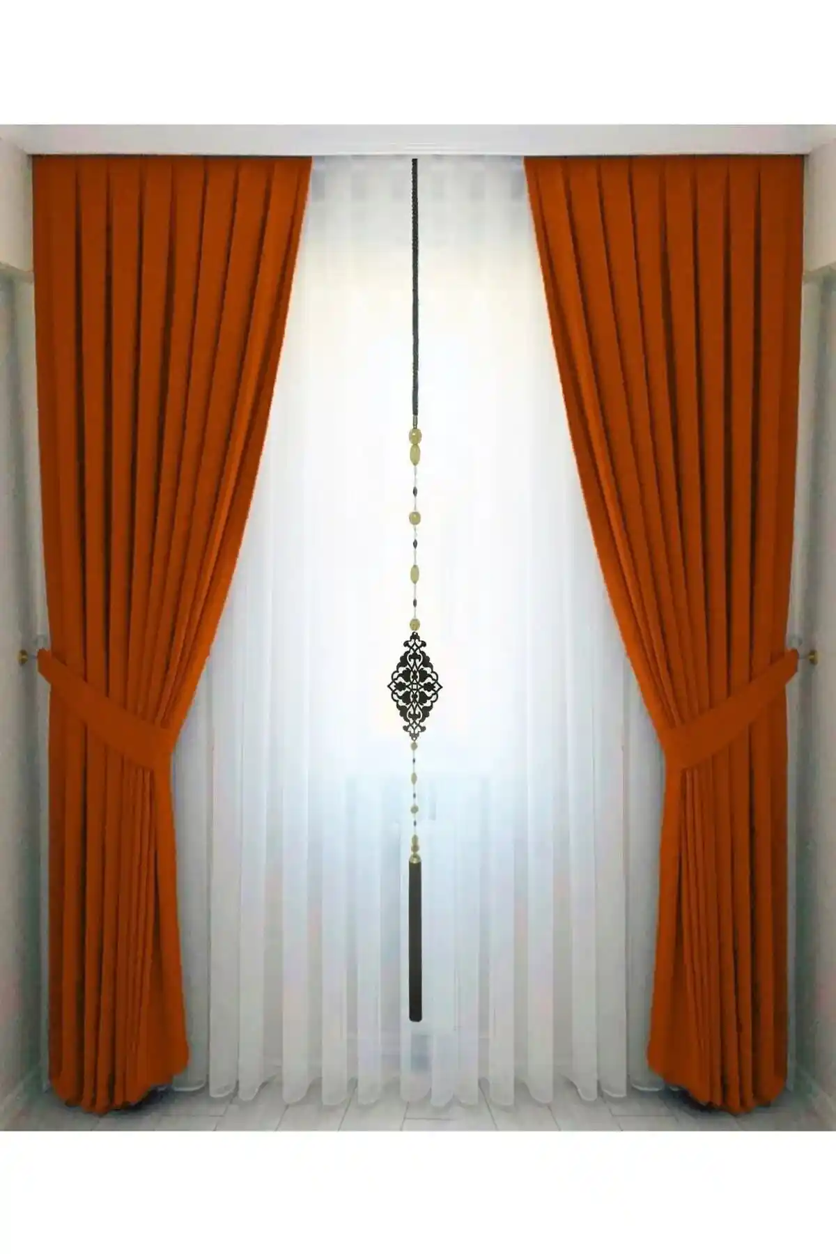 İ.D İpek Dokuma ve Perle Home Kiremit Rengi Fon Perdeleri Karşılaştırması