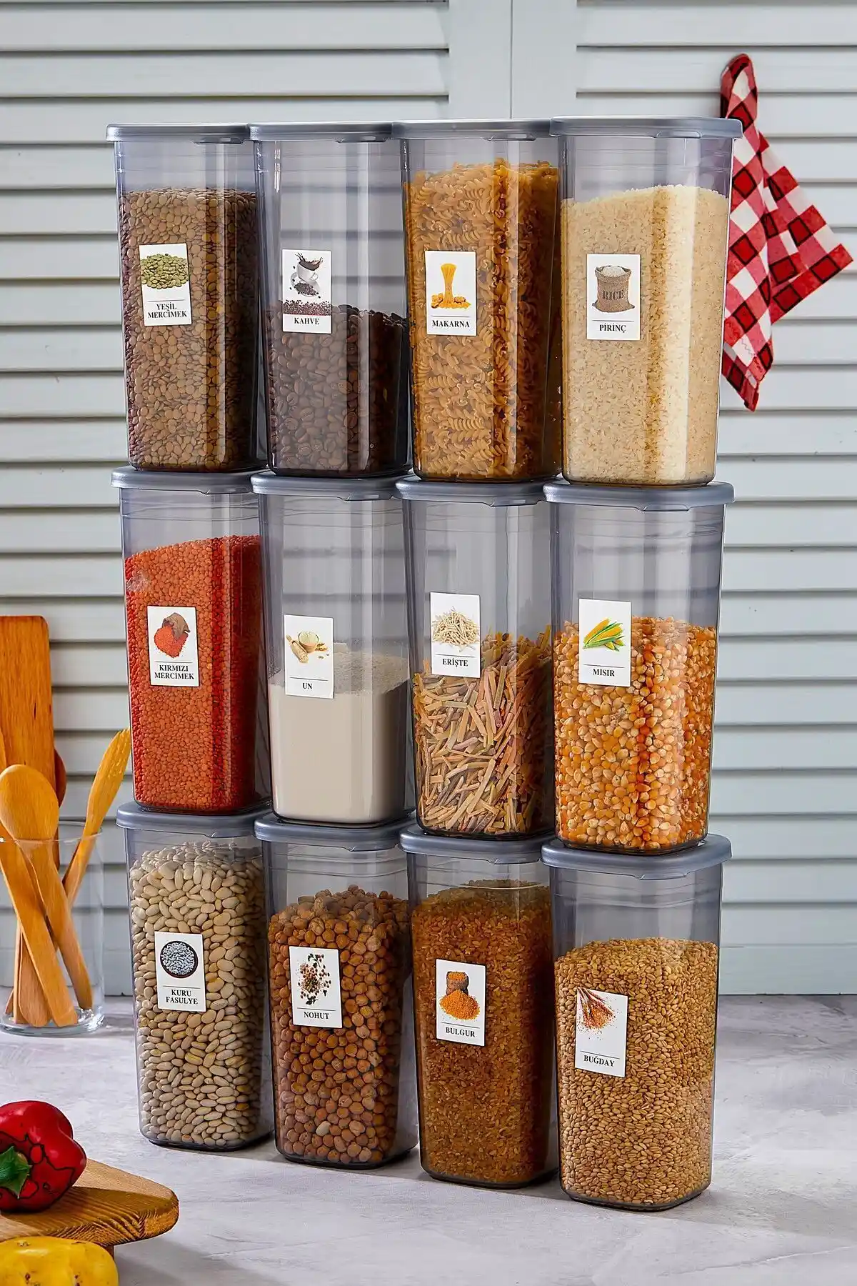 İcone Life 1750 ml Mega Boy Saklama Kapları Seti ile Mutfakta Pratik Düzen Sağlama