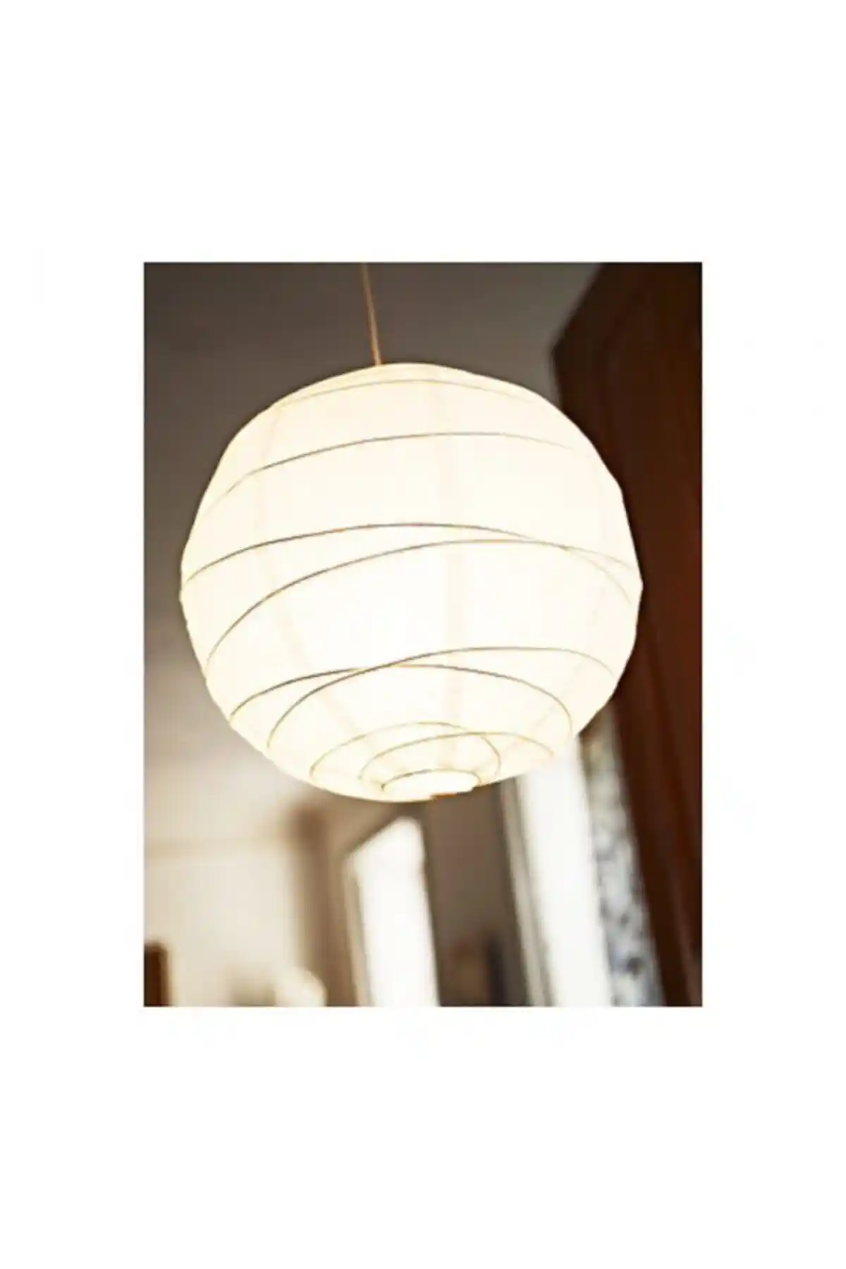 IKEA Regolit Beyaz Abajur Başlığı Modern ve Şık İç Mekan Aydınlatma Çözümü