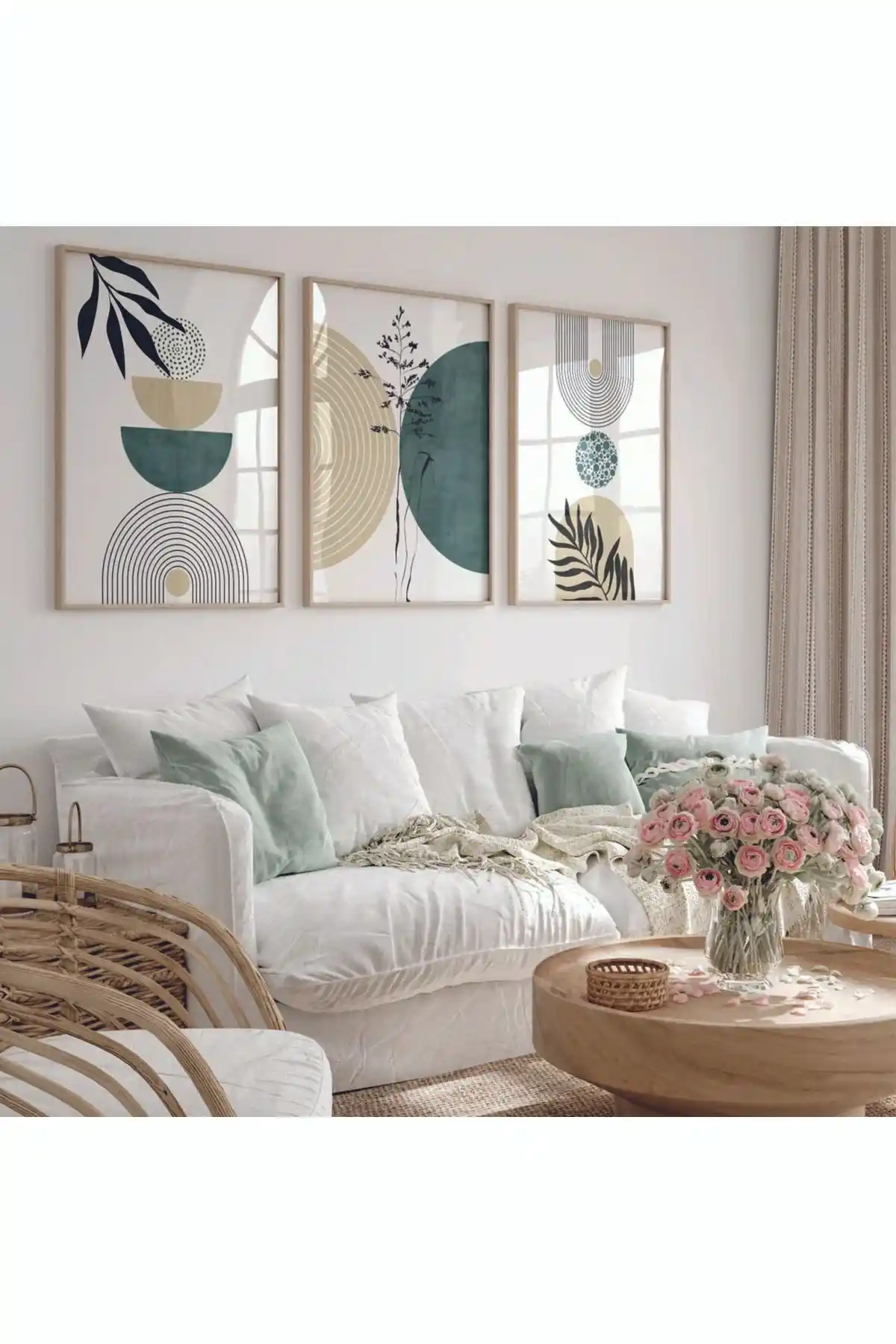 İki farklı woodhomeworks soyut tablo modeli arasındaki karşılaştırma ve dekorasyon önerileri