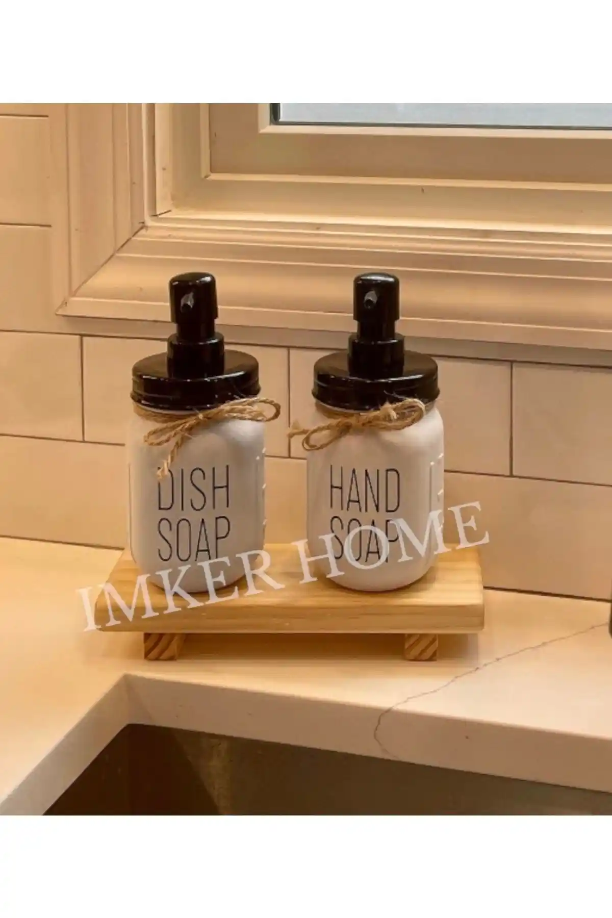 IMKER HOME Dekoratif Ahşap Stand Sunum Tahtası: Şık ve İşlevsel Mutfak Aksesuarı