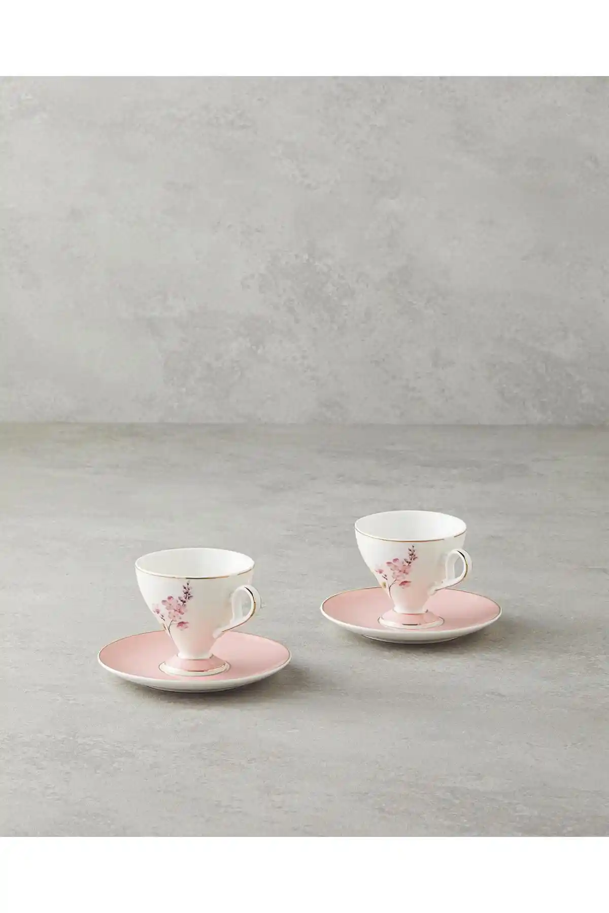 İngiliz Evi Valentina Bone China 4 Parça Pembe Kahve Fincan Takımı