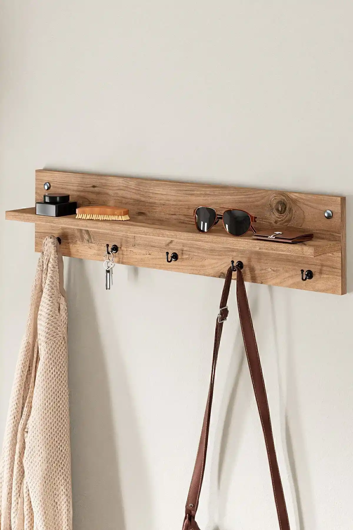 interGO Modern Duvar Askısı Atlantik Çam Rengi Estetik ve Fonksiyonel Tasarım