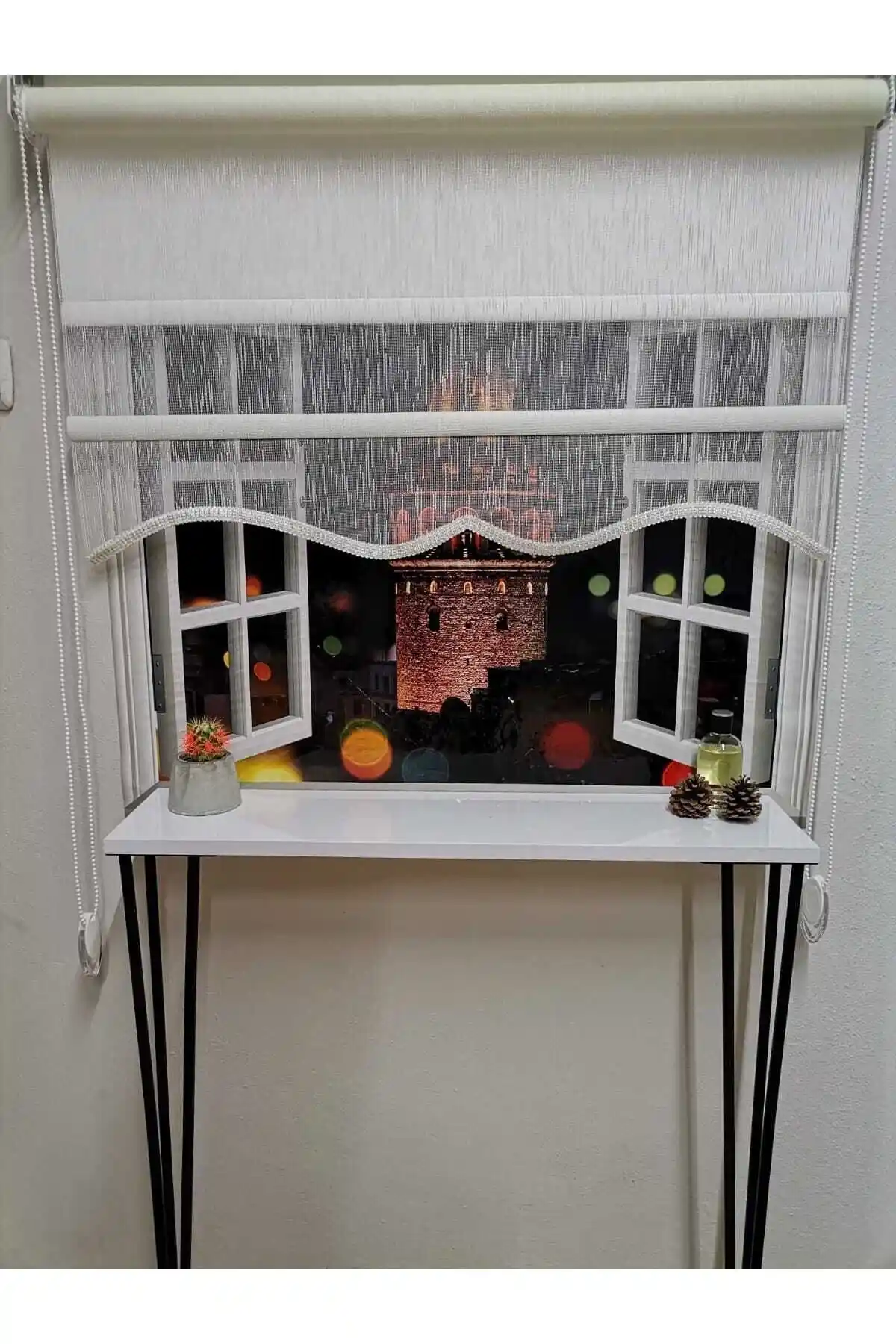 İREMKARAHOME Çift Mekanizmalı Tül ve Stor Perde Model 2 Modern ve Estetik Tasarım