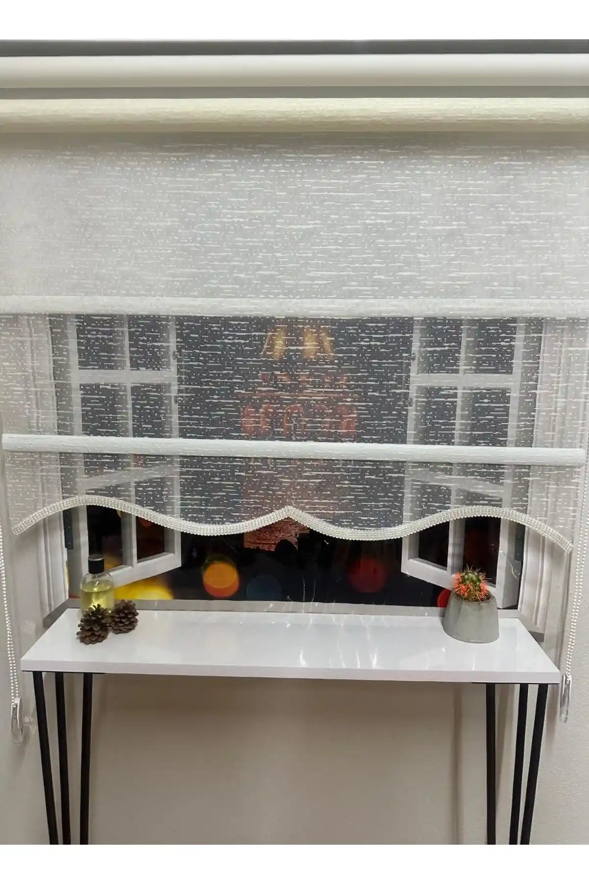 İREMKARAHOME Çift Mekanizmalı Tül ve Stor Perde Model 8 Modern ve Şık Tasarım