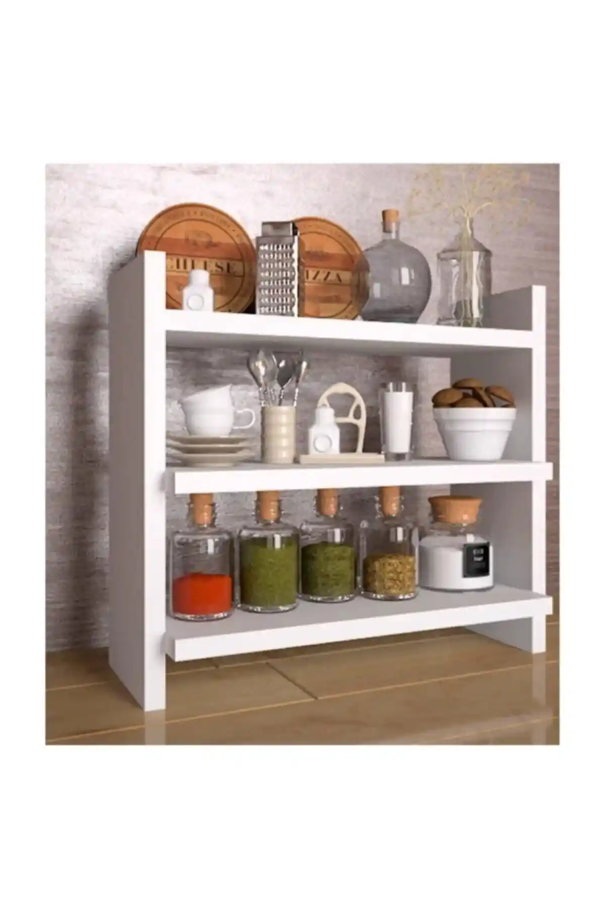 İSPA SHOP Beyaz Tezgah Üstü Raf ile Mutfak Düzeninizi Sağlamanın Pratik Yolu