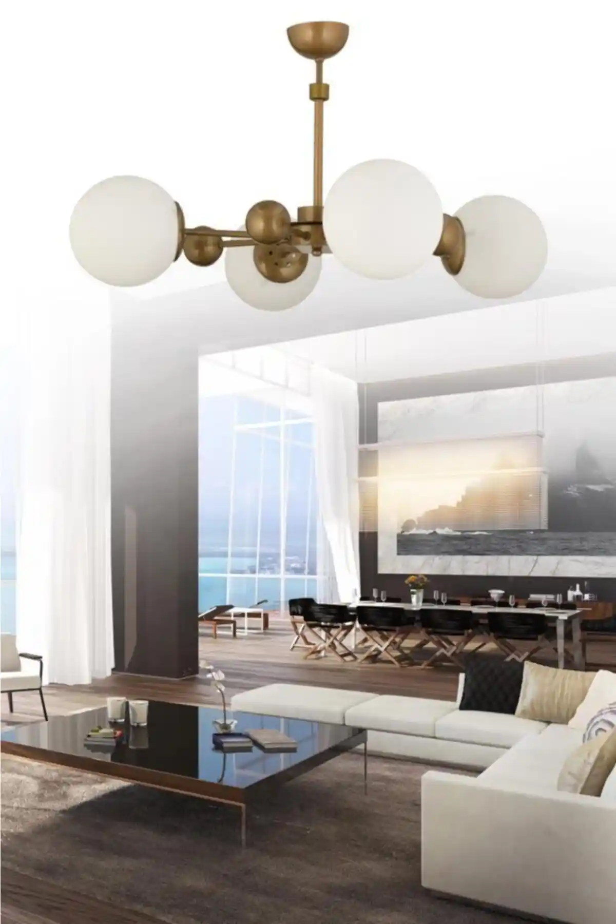 İstanbul Noirobi Modern ve Estetik Avize: Şık Tasarım ve Çok Yönlü Kullanım İmkanı