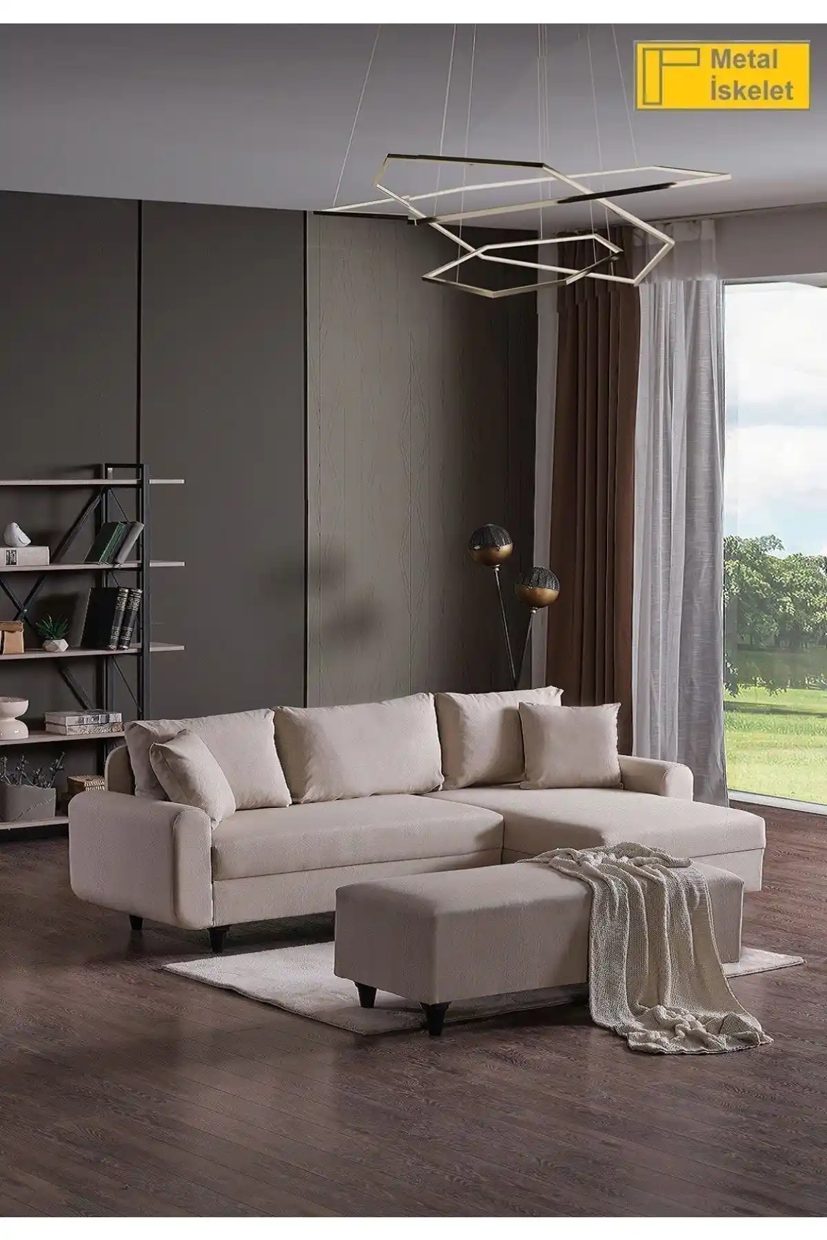 Kagu Corner Flavia Köşe Takımı Puflu: Modern ve Fonksiyonel Oturma Çözümü