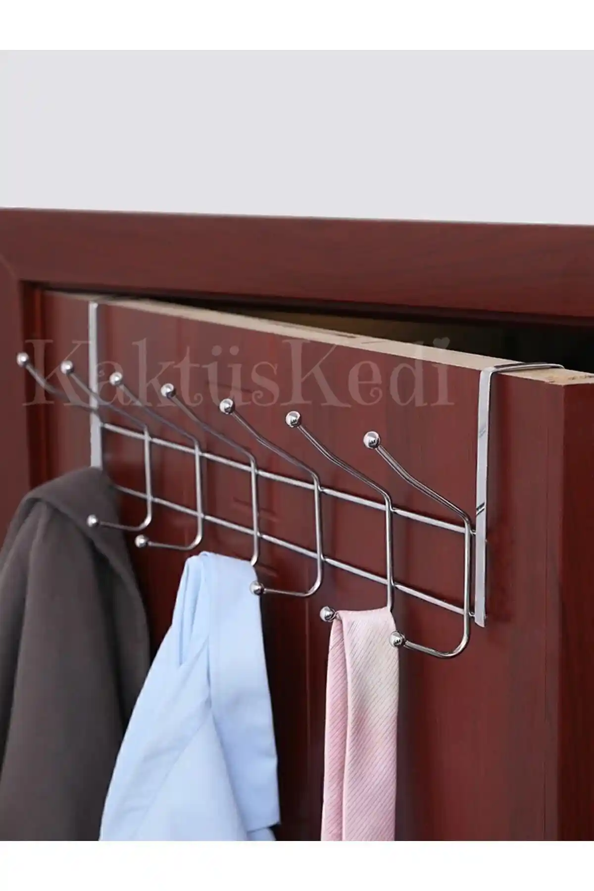 KaktüsKedi 12 Kancalı Kapı Arkası Askı ile Ev ve Ofis Düzeni Kolaylığı