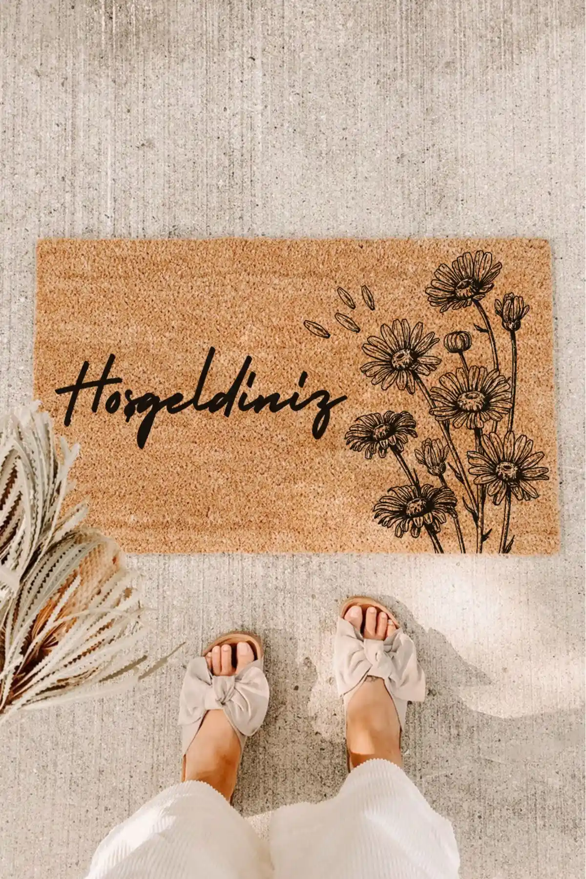 Kapı Girişleri İçin Dayanıklı ve Şık Çiçek Temalı Paspas Modelleri