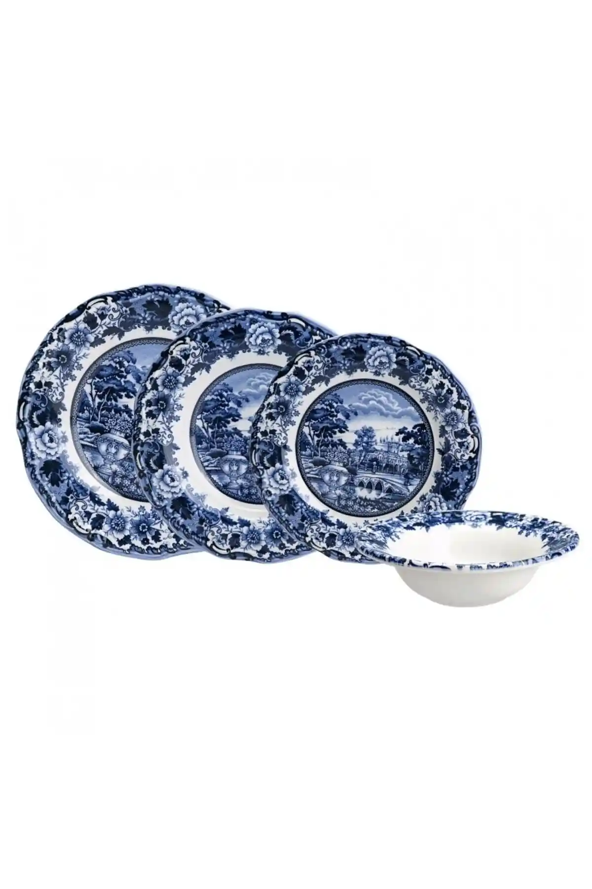 Karaca Blue Odyssey 24 Parça 6 Kişilik Yemek Takımı Modern ve Dayanıklı Tasarım