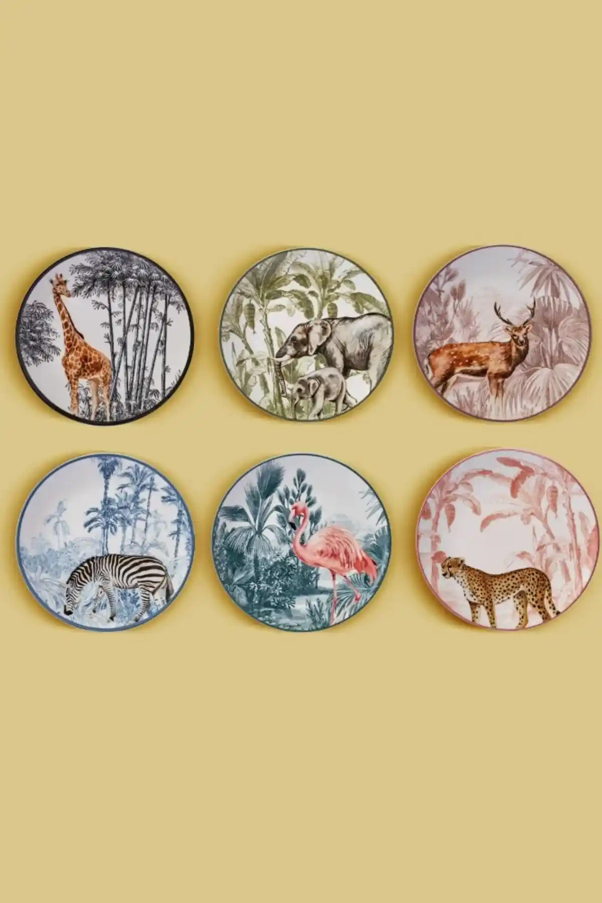 Karaca Jungle 6 Parça Pasta Takımı: Şık ve Dayanıklı Porselen Seti