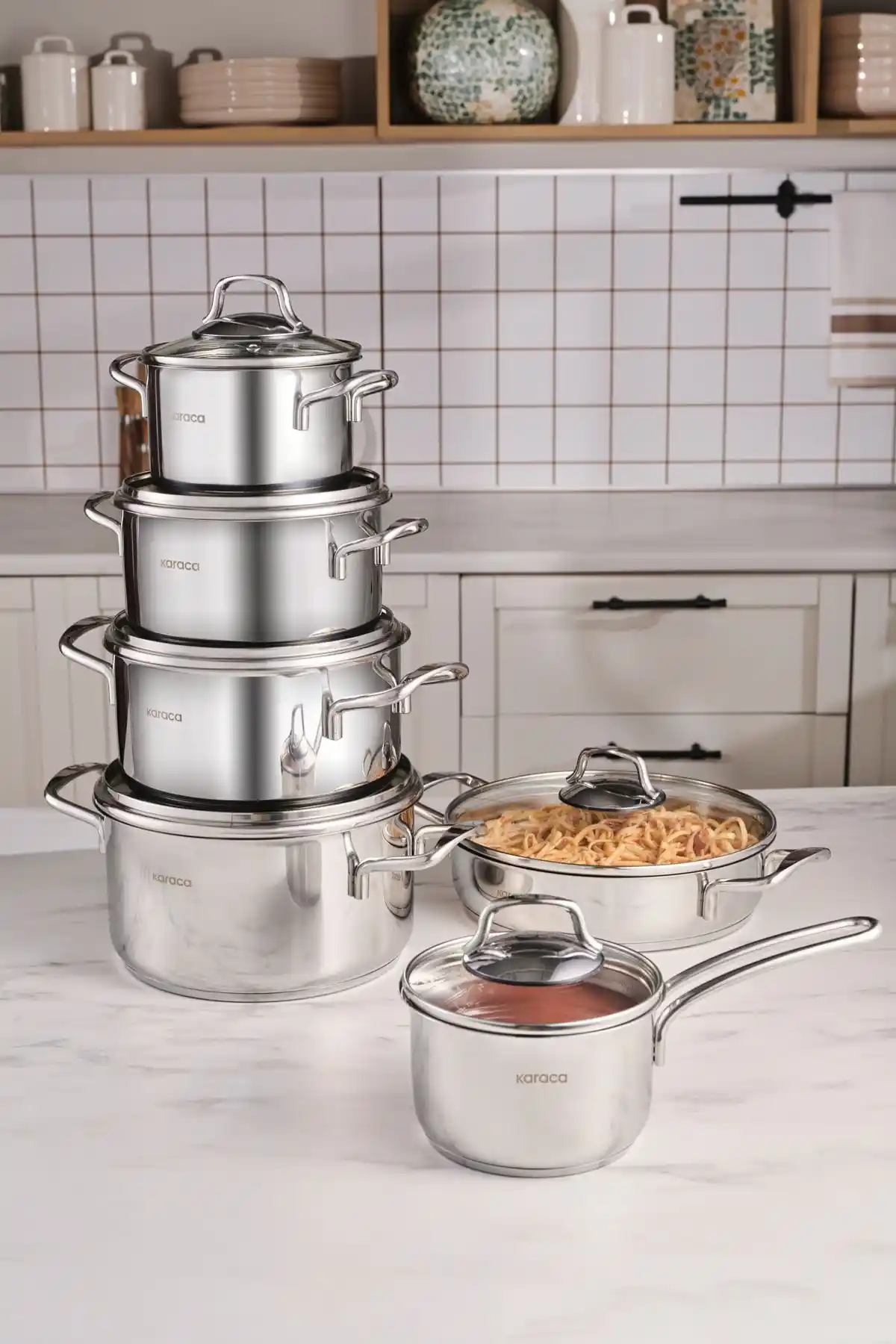 Karaca Olympia Indüksiyon Tabanlı 12 Parça Çelik Tencere Seti ile Mutfakta Fonksiyonellik ve Şıklık