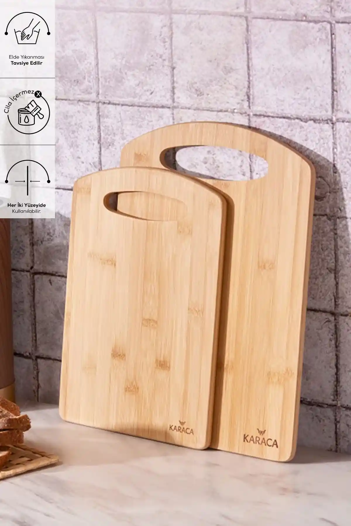 Karaca Stark 2’li Bambu Kesme Tahtası: Dayanıklı ve Estetik Mutfak Gereçleri