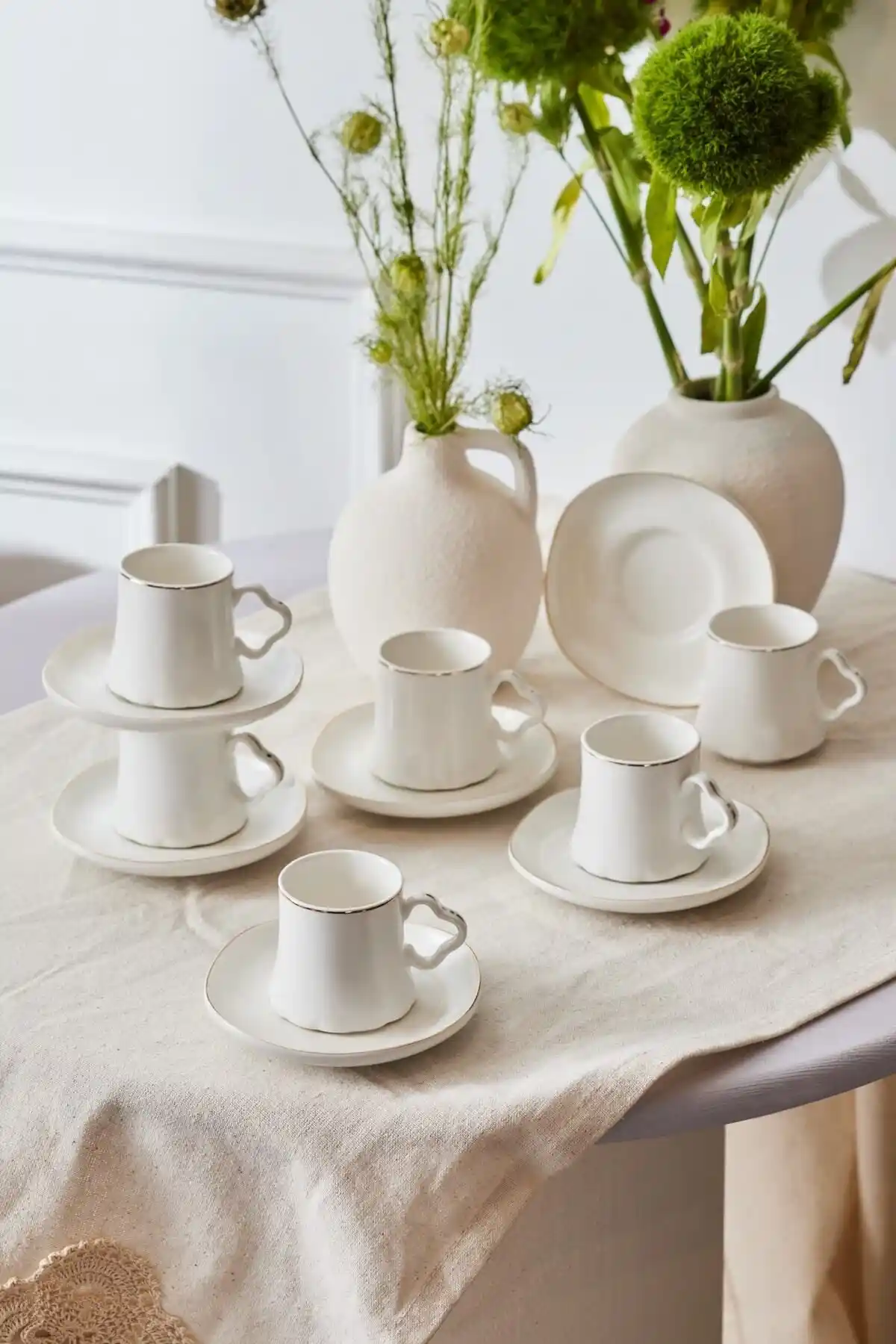 Karaca STD Volga 6 Kişilik Kahve Fincan Takımı: Şık ve Dayanıklı Porselen Seti