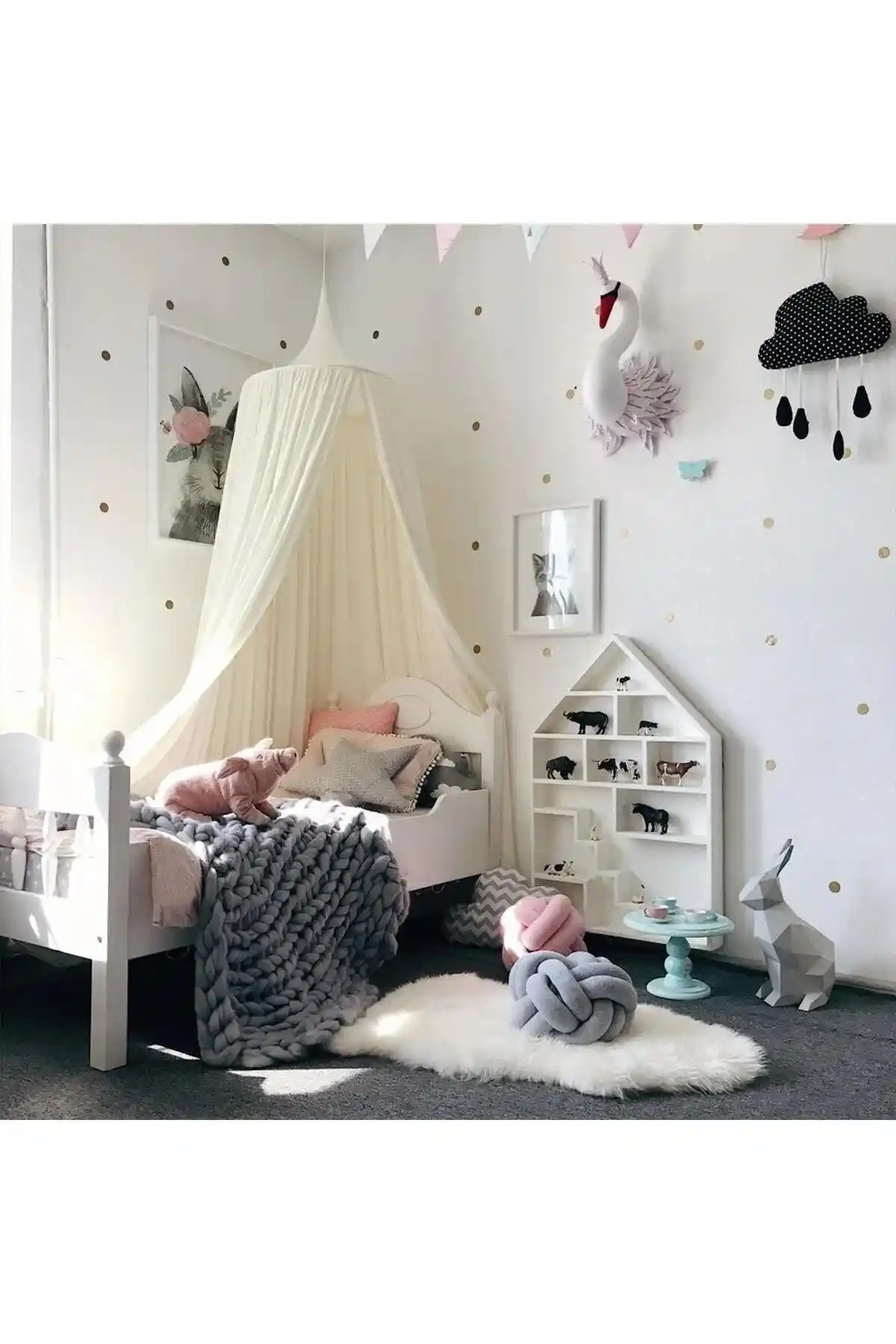 KAYATEX Beyaz Cibinlik: Şık ve Fonksiyonel Tasarımıyla Çocuk Odalarına Zarif Dokunuş