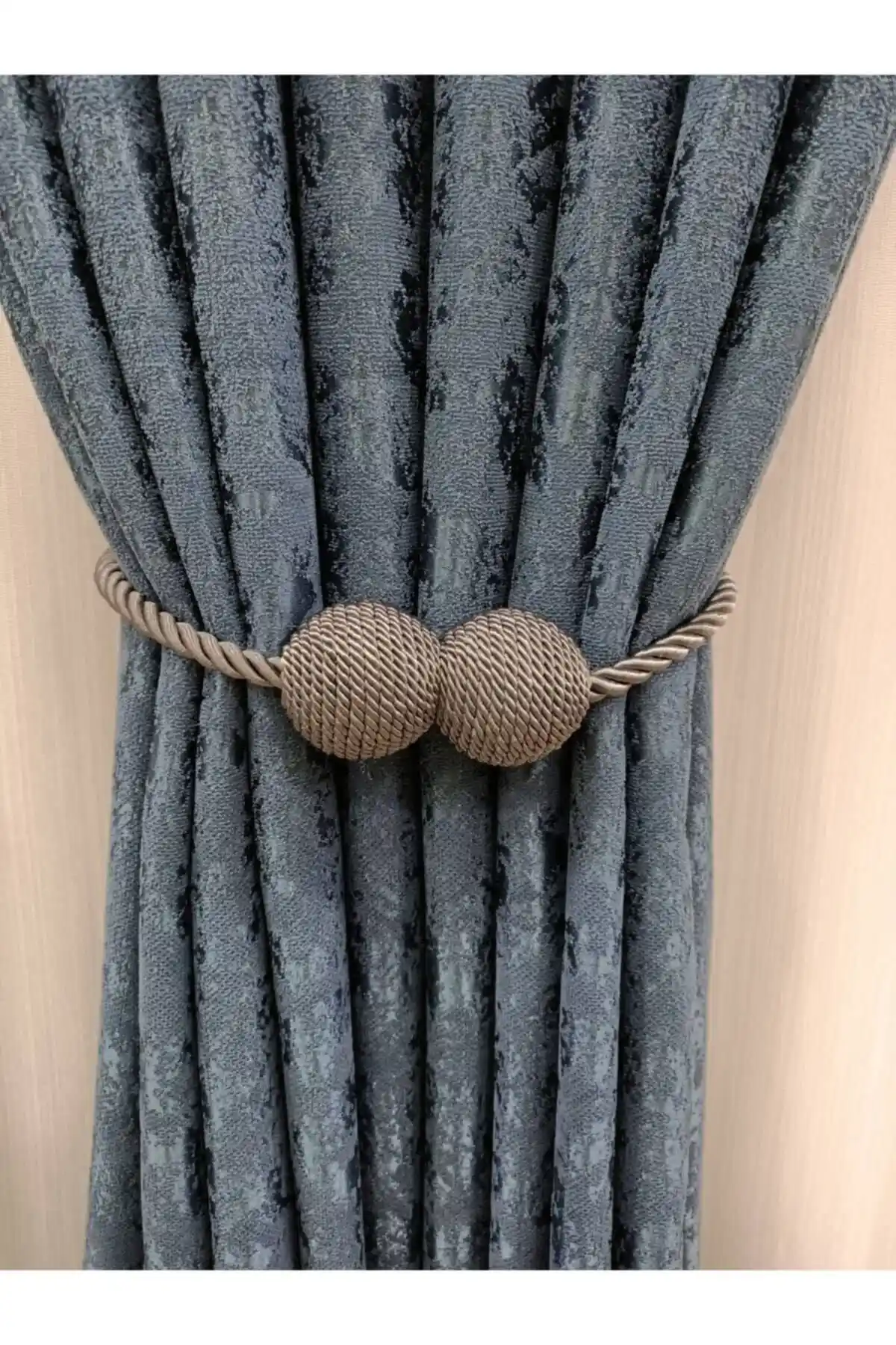 KAYATEX Mıknatıslı Perde Toparlayıcı Vizon Modern ve Şık Tasarım