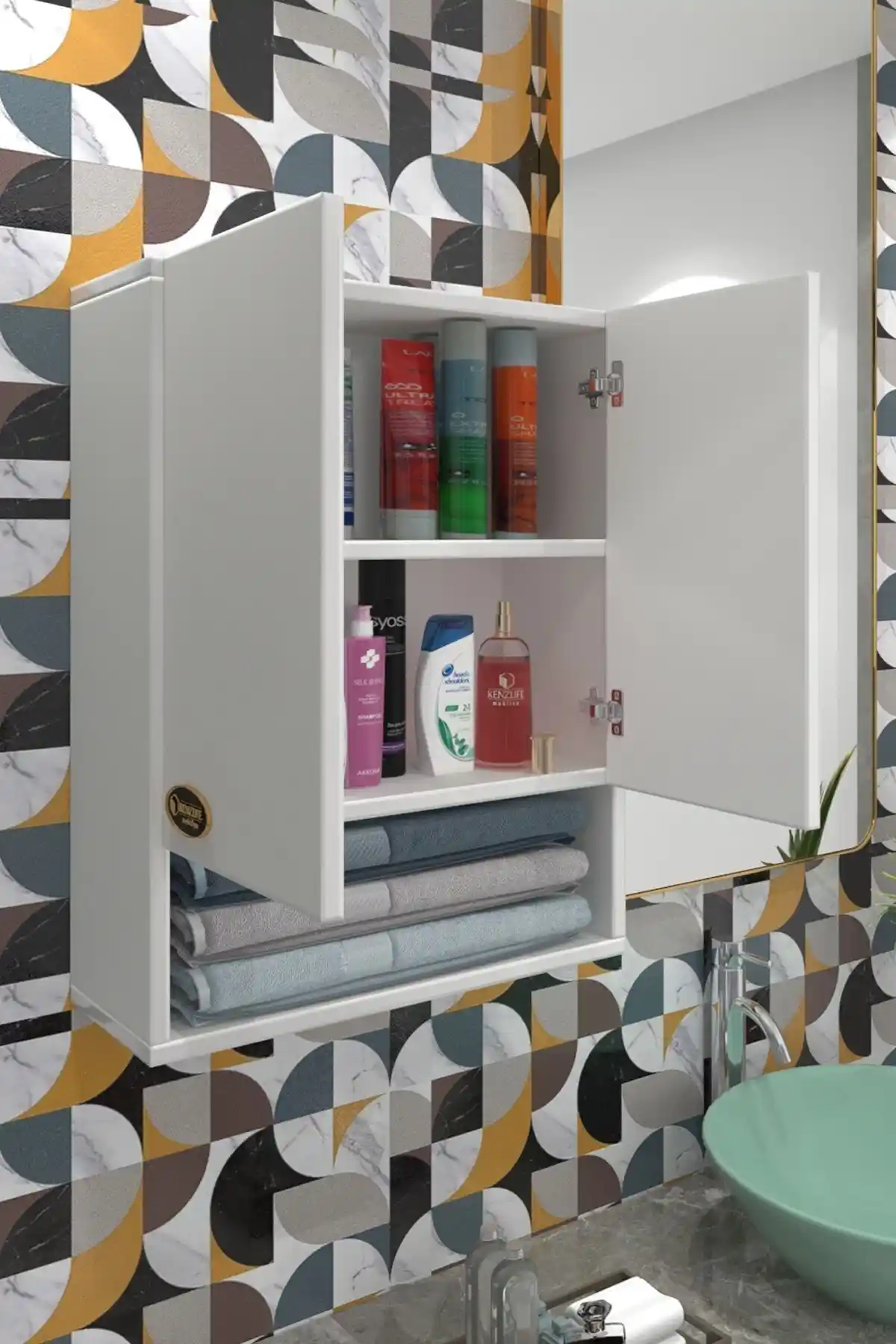 Kenzlife Bakunin Banyo Dolabı Modern ve Şık Depolama Çözümü