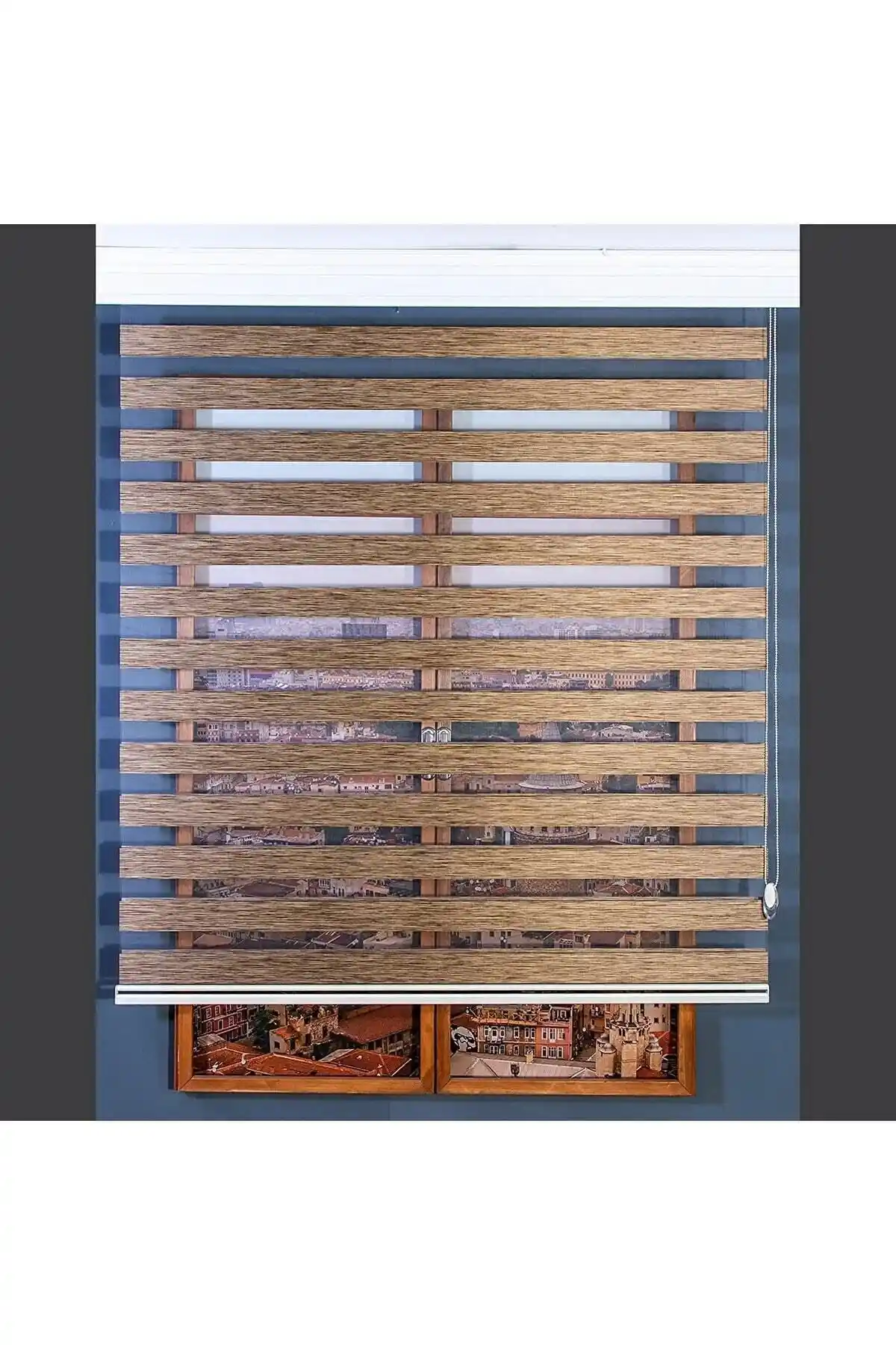 Kidmex İthal Bambu Kahverengi Stor Zebra Perde: Modern ve Fonksiyonel Ev Dekorasyonu Ürünü