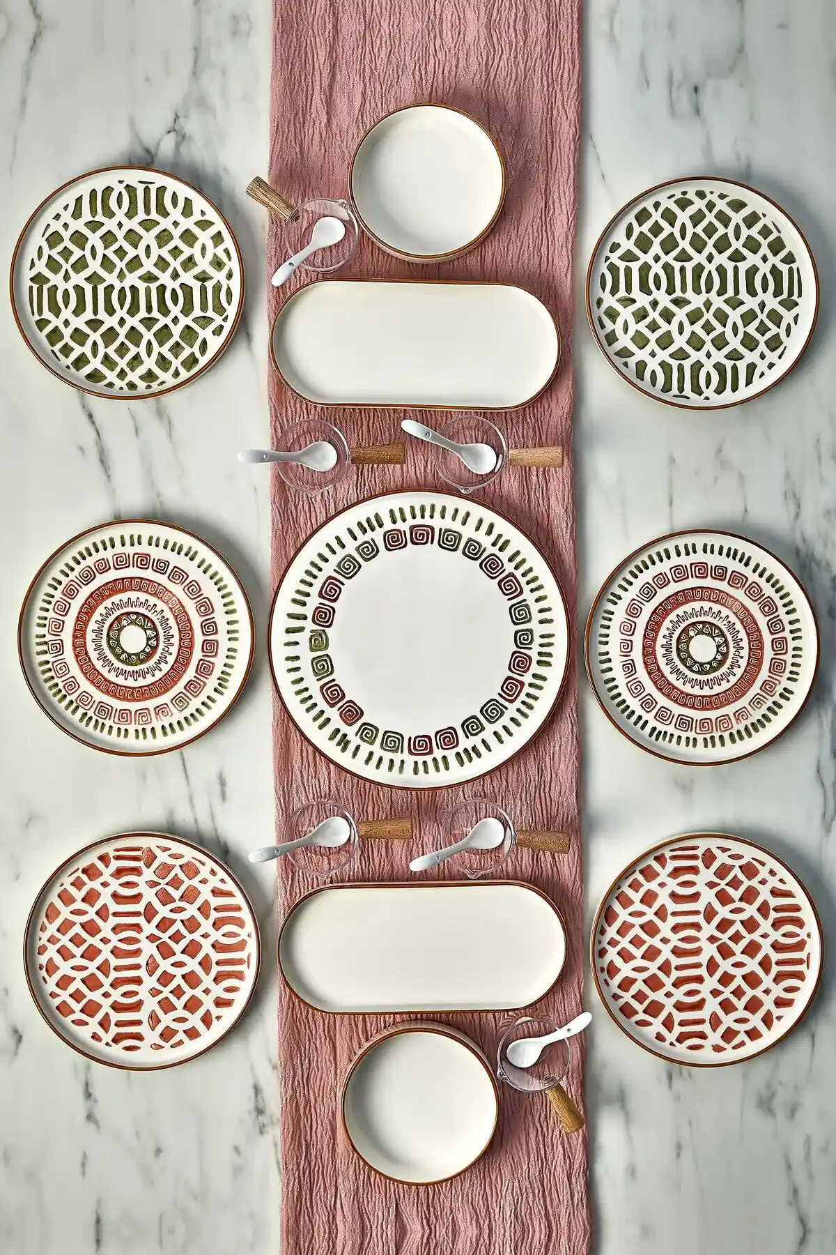 Kitchen Life 23 Parça Ares Stackable Kahvaltı Takımı Modern ve Sağlıklı Kullanım İçin Uygun