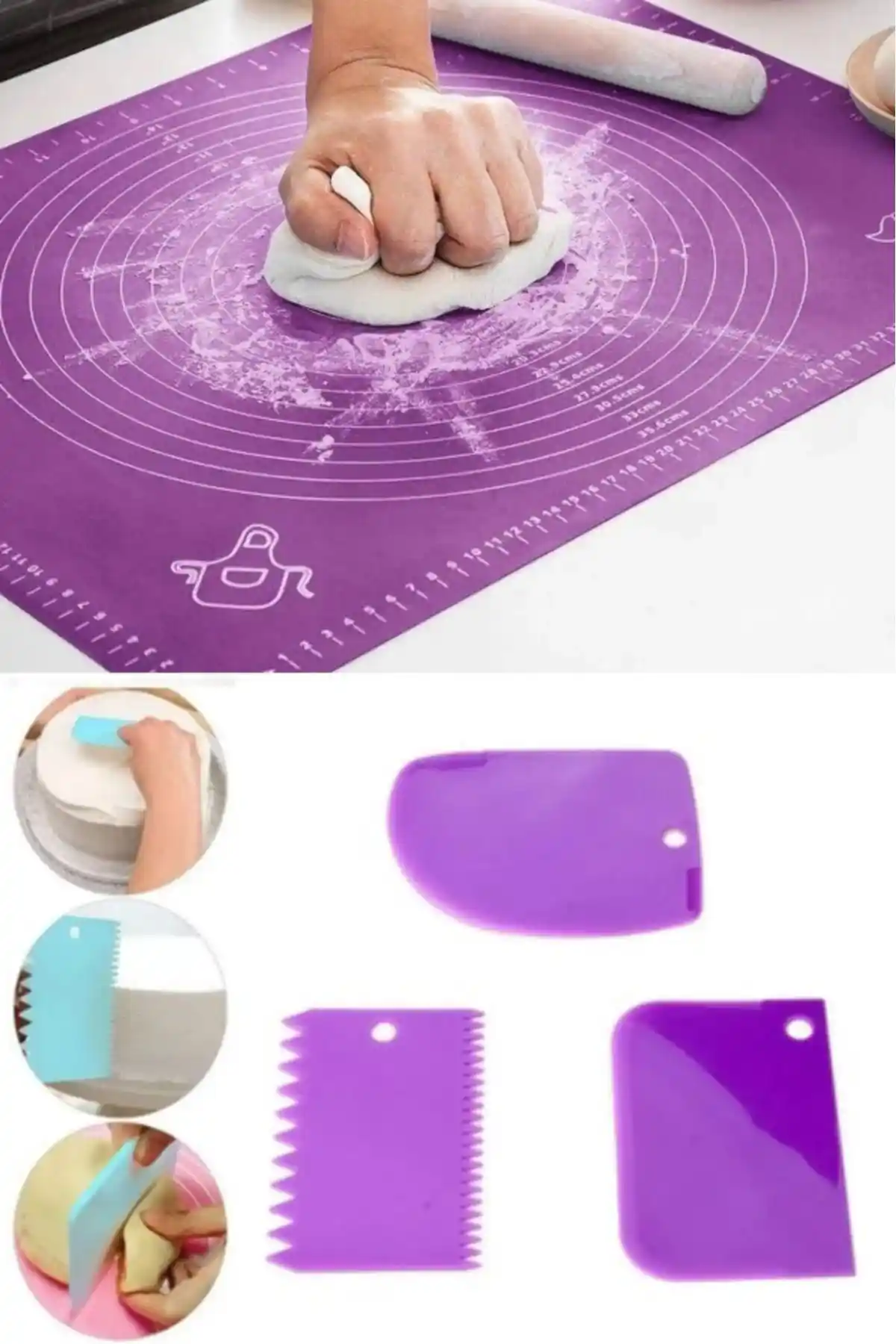 KitchenSoft 2'li Set: Pratik ve Dayanıklı Mutfak Hamur Aletleri Seti