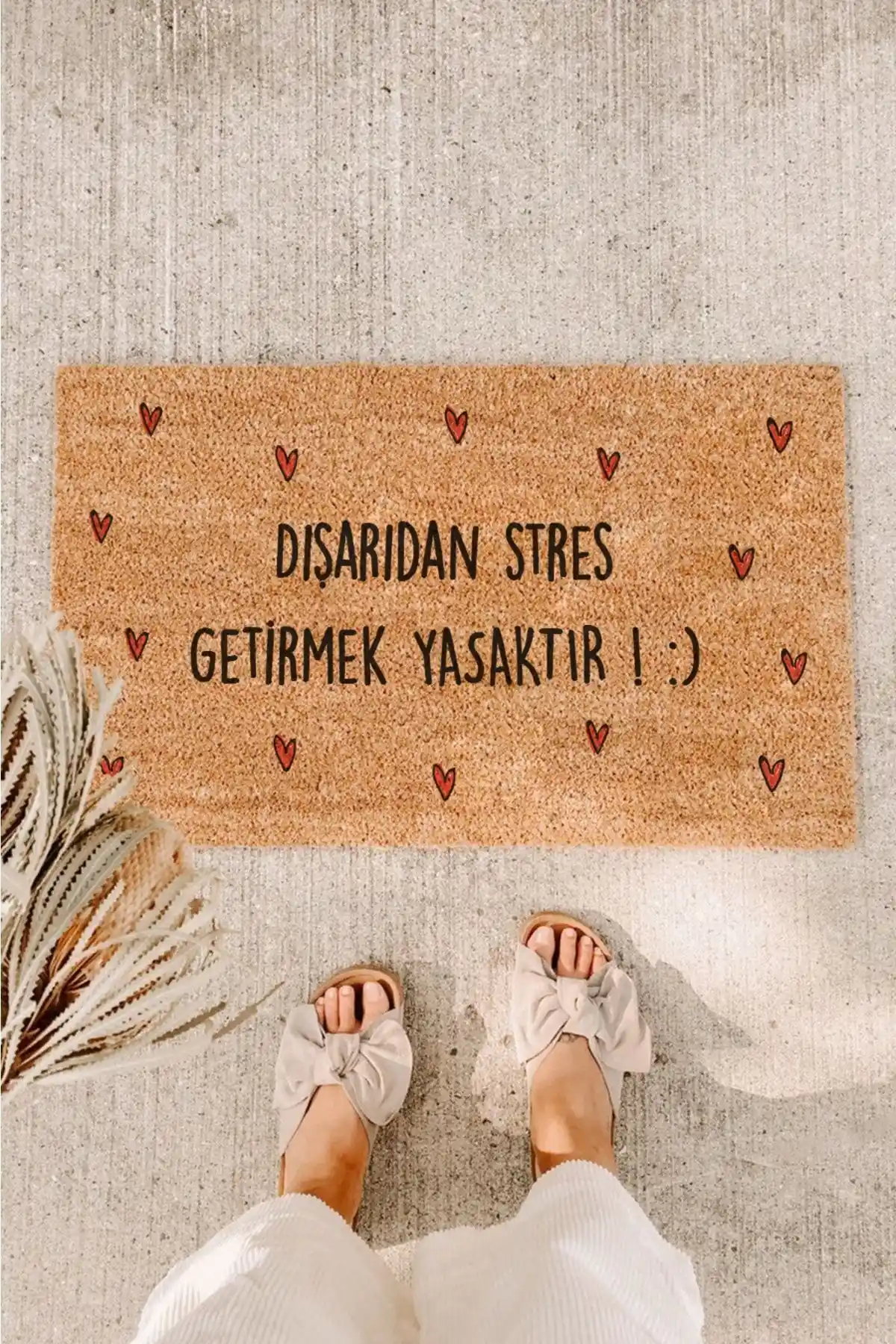 Koko Paspas Kapı Önü İçin Şık ve Dayanıklı Doğal Malzeme Giriş Paspası