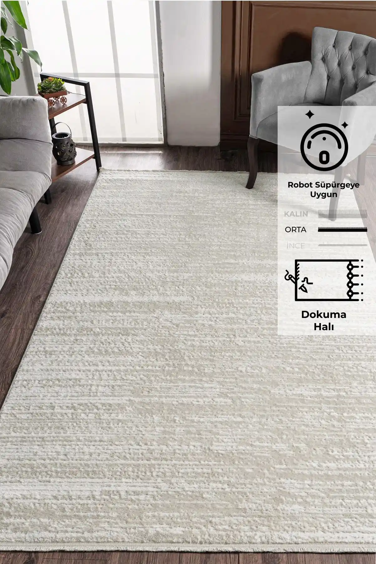 Konfor Halı Jasmine 1452: Modern ve Konforlu Bej Renkli Dokuma Halı Özellikleri