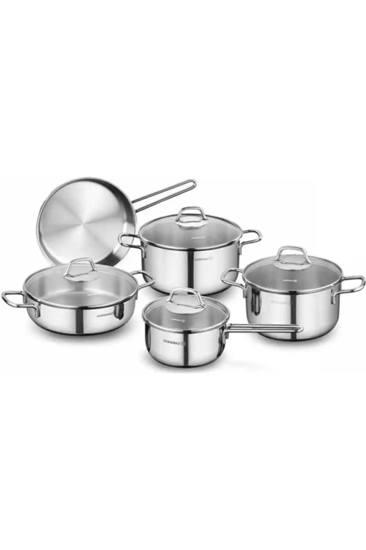 KORKMAZ A1609 Perla 9 Parça Tencere Seti ile Mutfakta Şıklık ve Fonksiyonellik