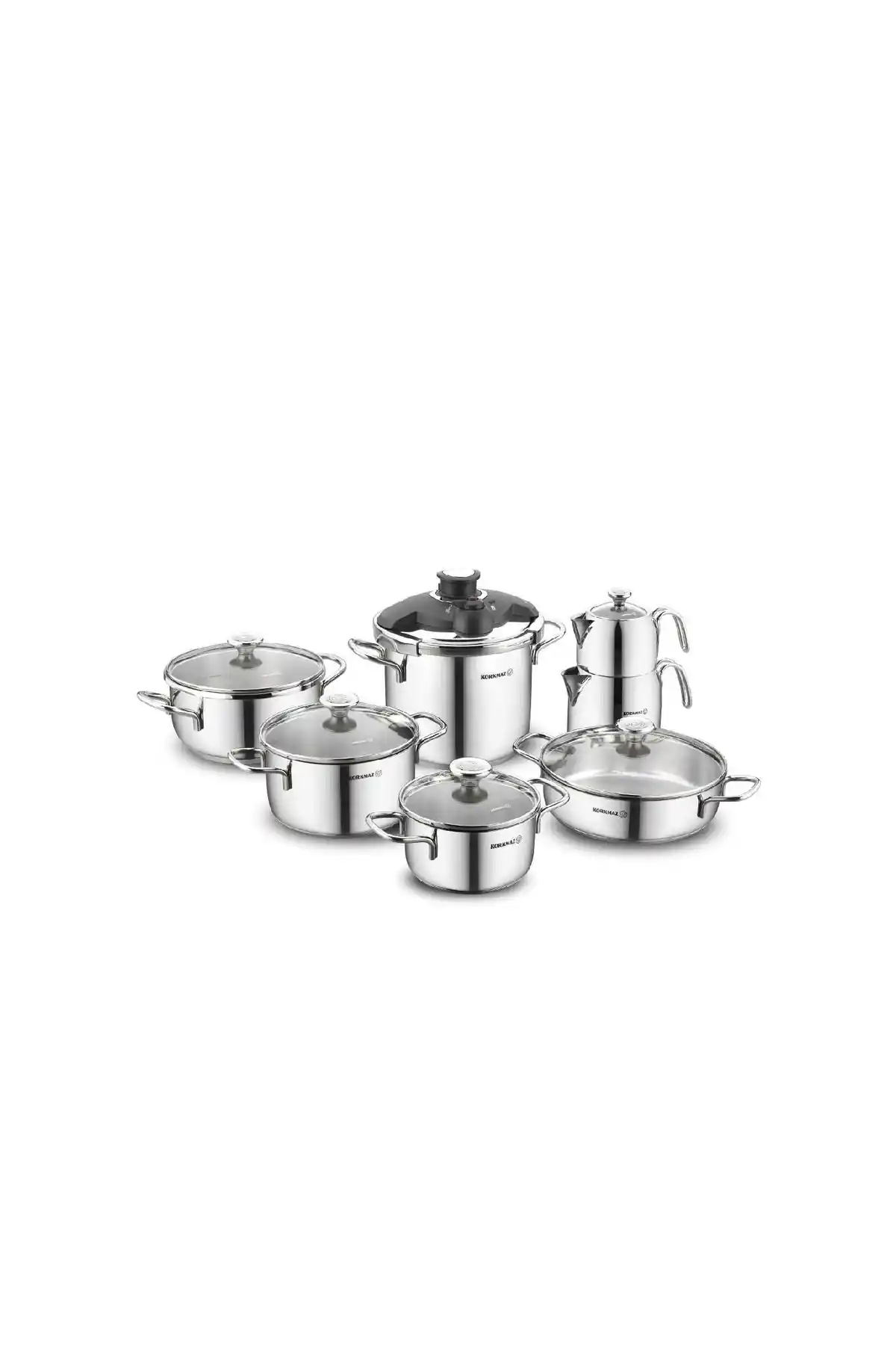 KORKMAZ A1709 Alia 14 Parça Mutfak Seti: Dayanıklı ve Şık Tasarım ile Fonksiyonellik