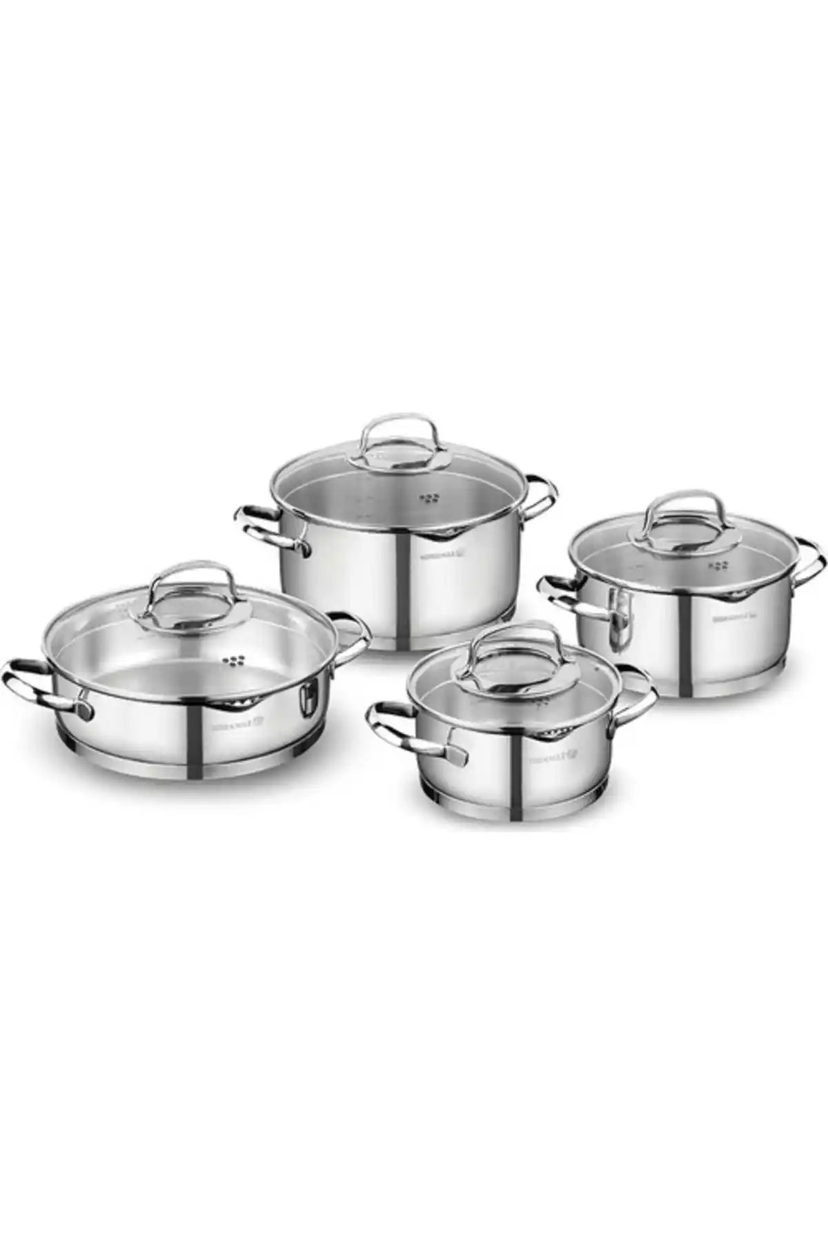KORKMAZ A1999 Steama 8 Parça Tencere Seti ile Dayanıklı ve Estetik Mutfak Deneyimi
