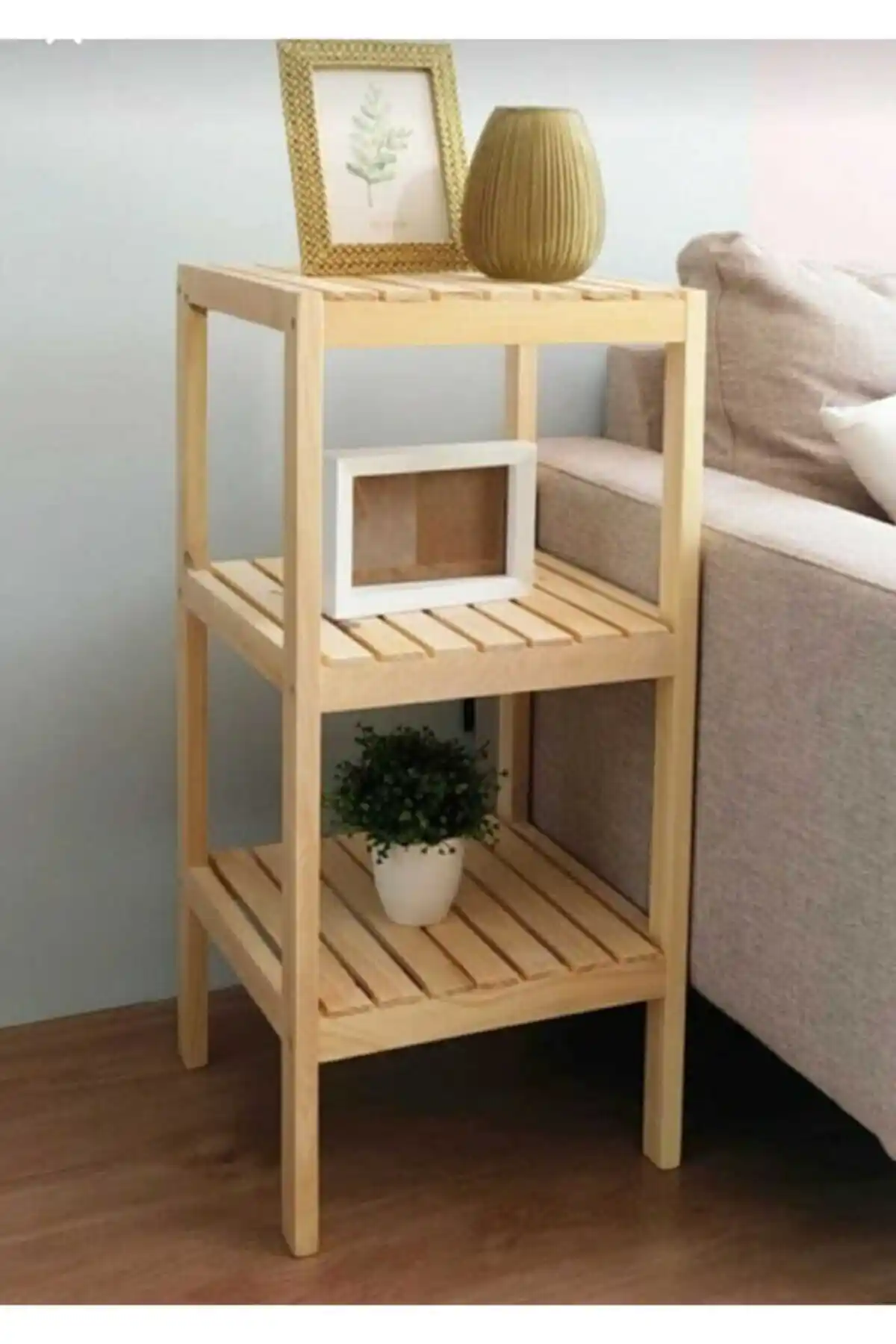 KOVANCI Mobilya Ahşap Üç Raflı Organizer ile Şık ve Fonksiyonel Depolama Çözümleri