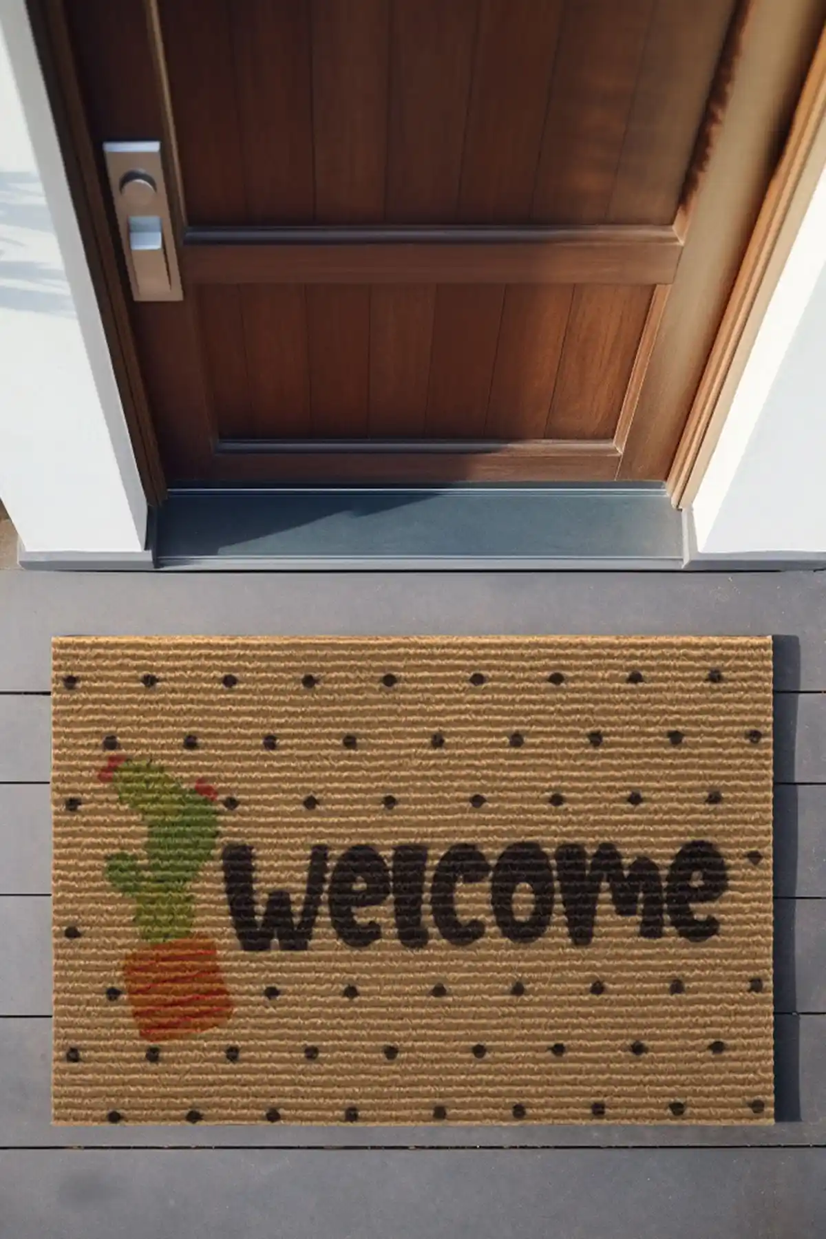 Koza Home Coco Welcome Kaktüs Paspas: Dayanıklı ve Şık Giriş Çözümü 85 Karakter
