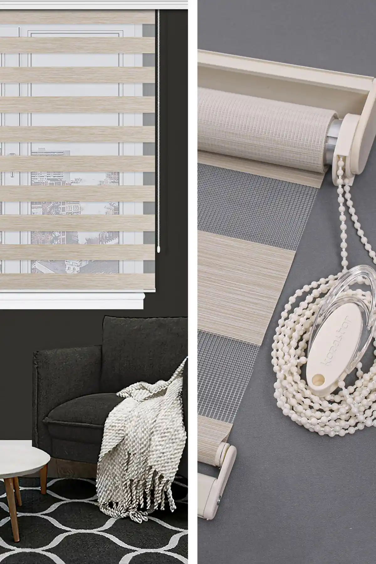 Kozastor Zebra Bej Bambu Perde: Modern ve Fonksiyonel Dekorasyon Çözümü