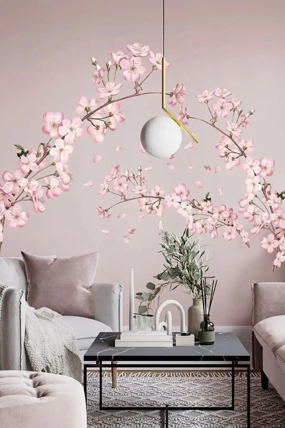 Kt Grup Japonya Sakura ve Tropikal Yapraklar Duvar Sticker Karşılaştırması