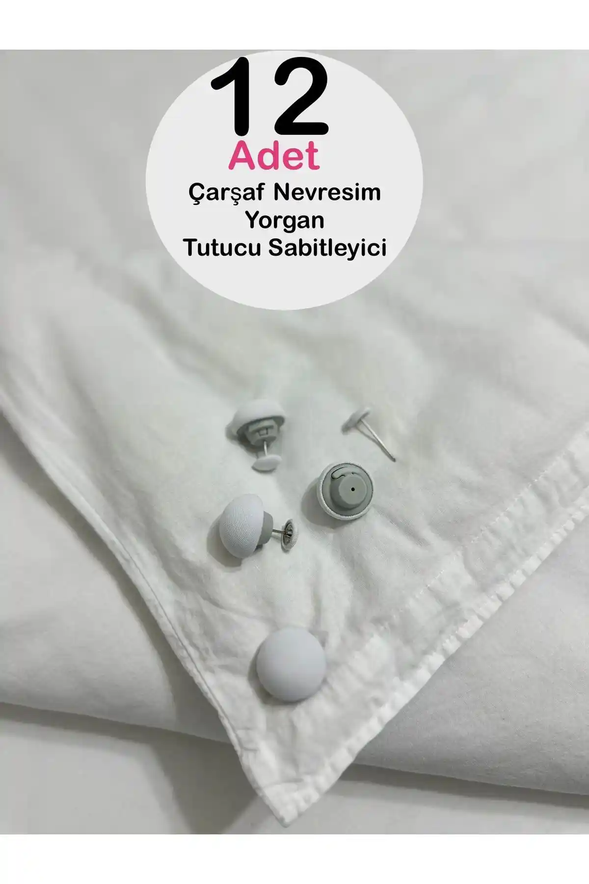 Küçük EW Pratik 12'li Mantarlı Yatak Sabitleme Klipsleri Yatak Takımlarını Düzenler