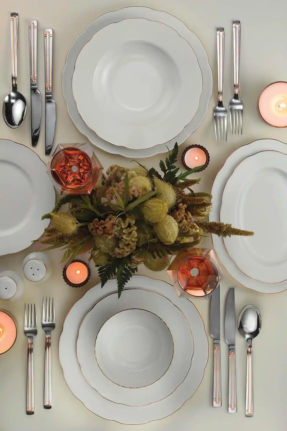 Kütahya Porselen İnci Bone Olympos 53 Parça 12 Kişilik Modern Yemek Takımı