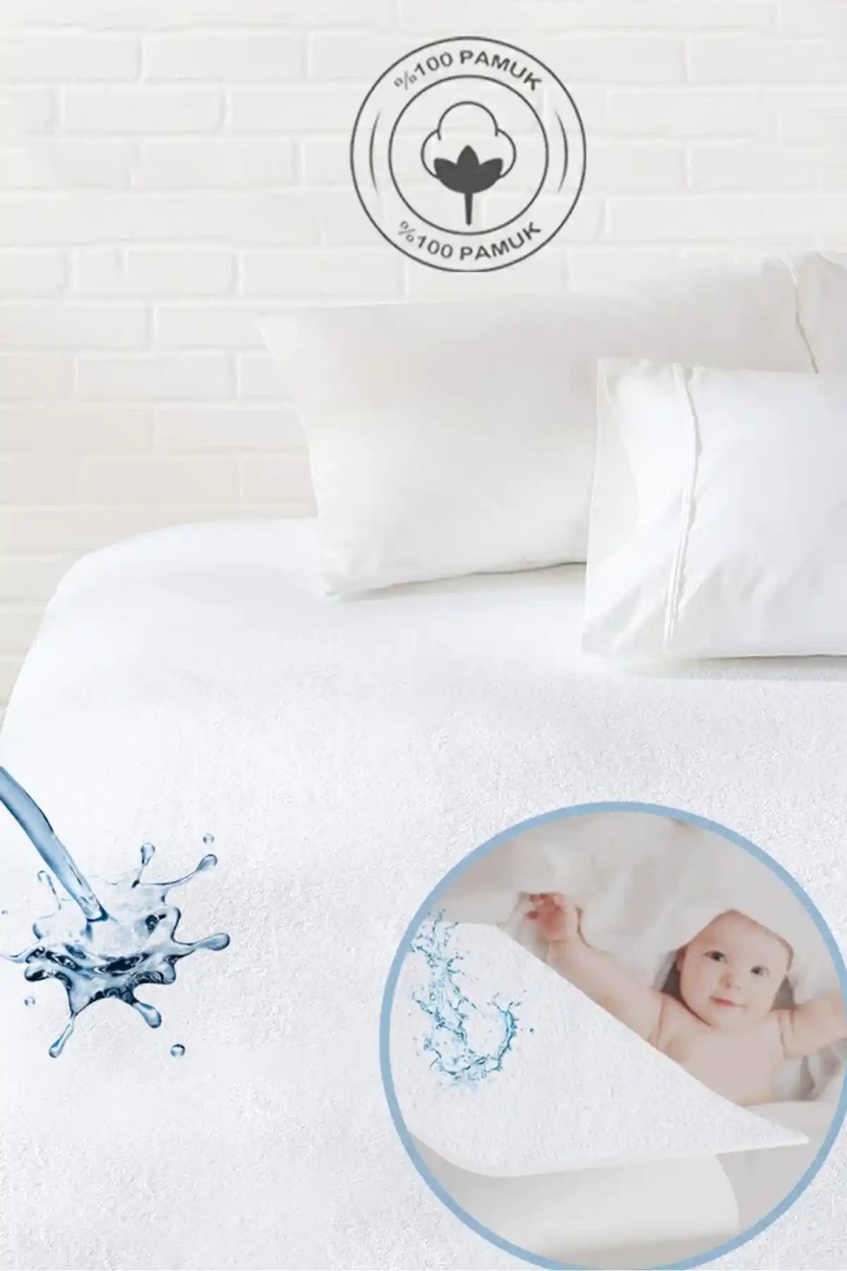 Ladylina Home %100 Pamuklu Sıvı Geçirmez Bebek Yatak Koruyucu Alezi Özellikleri ve Kullanımı