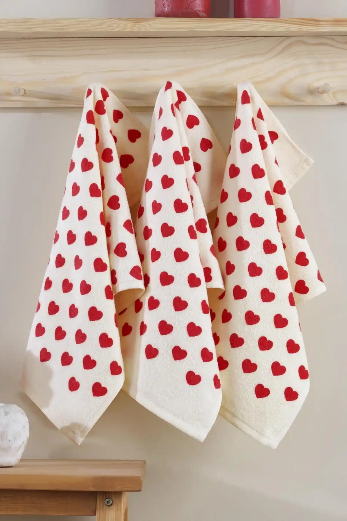 LADYNİL 30x50 cm %100 Pamuk Mutfak Havlusu Seti Üçlü, Dayanıklı ve Şık Tasarım