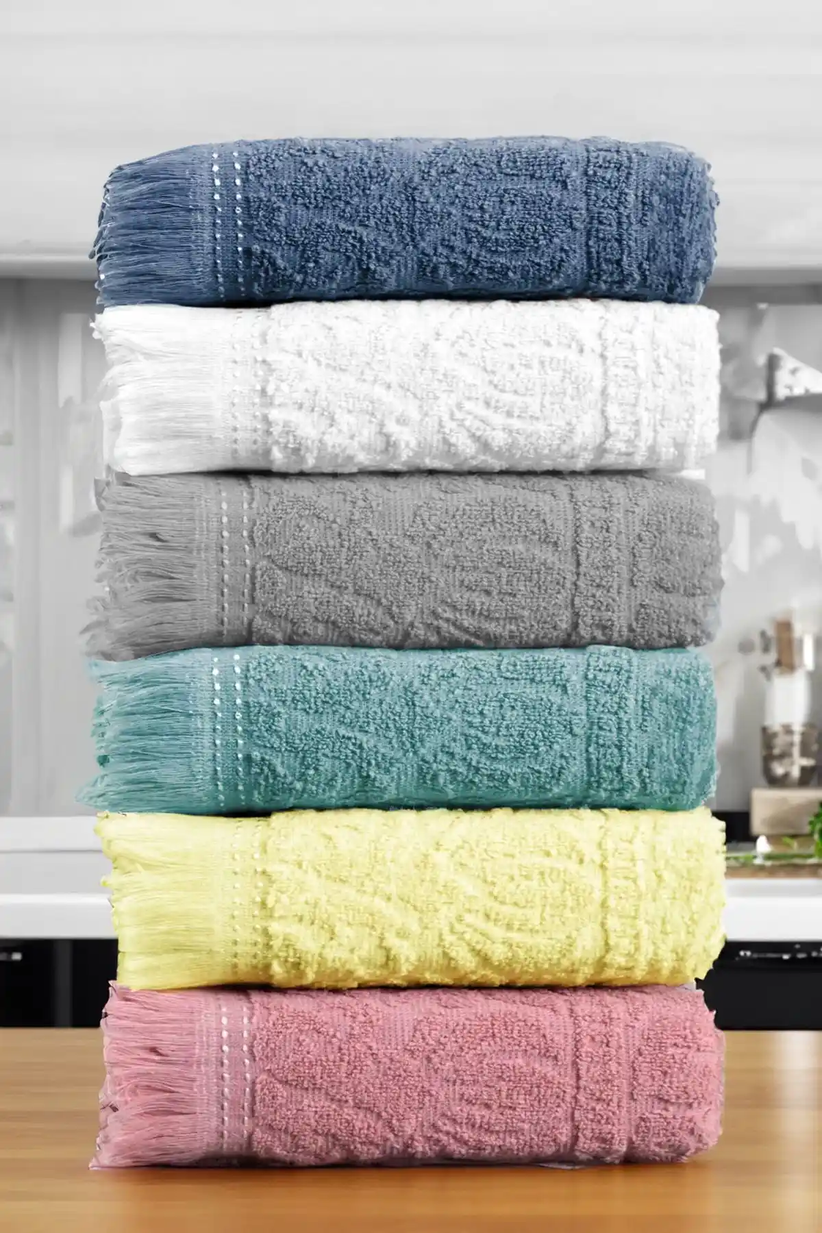 LADYNİL 30x50cm 6 Parça Mutfak Havlusu Seti Estetik ve Dayanıklı Tasarım