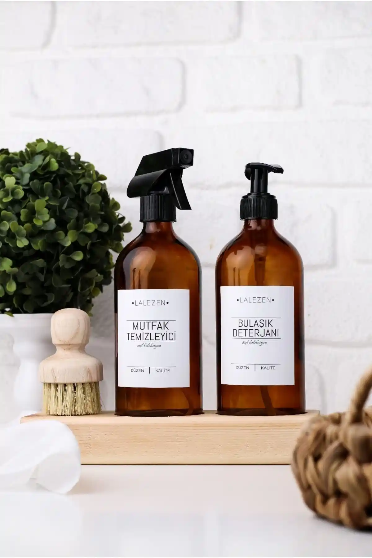 LALEZEN HOME Ahşap Standlı Bulaşık Deterjanı ve Mutfak Temizleyici Ürün Tanıtımı